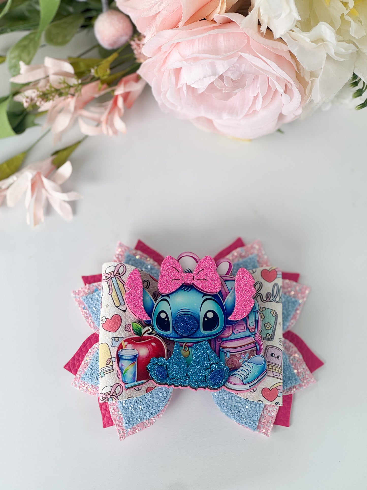 Stitch back to school bow