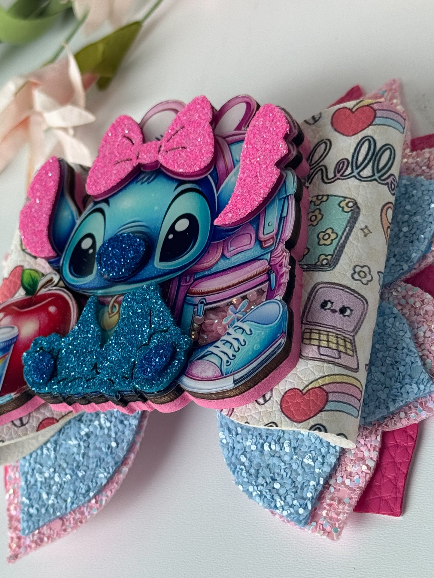 Stitch back to school bow