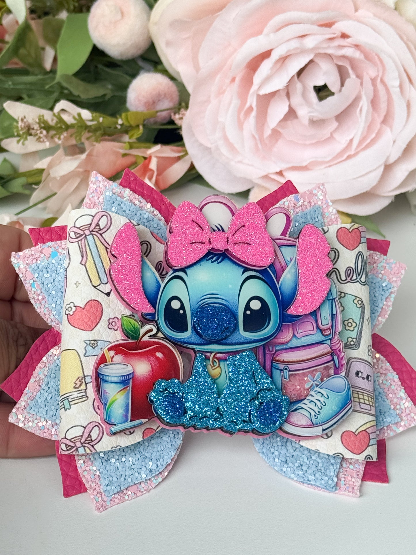 Stitch back to school bow