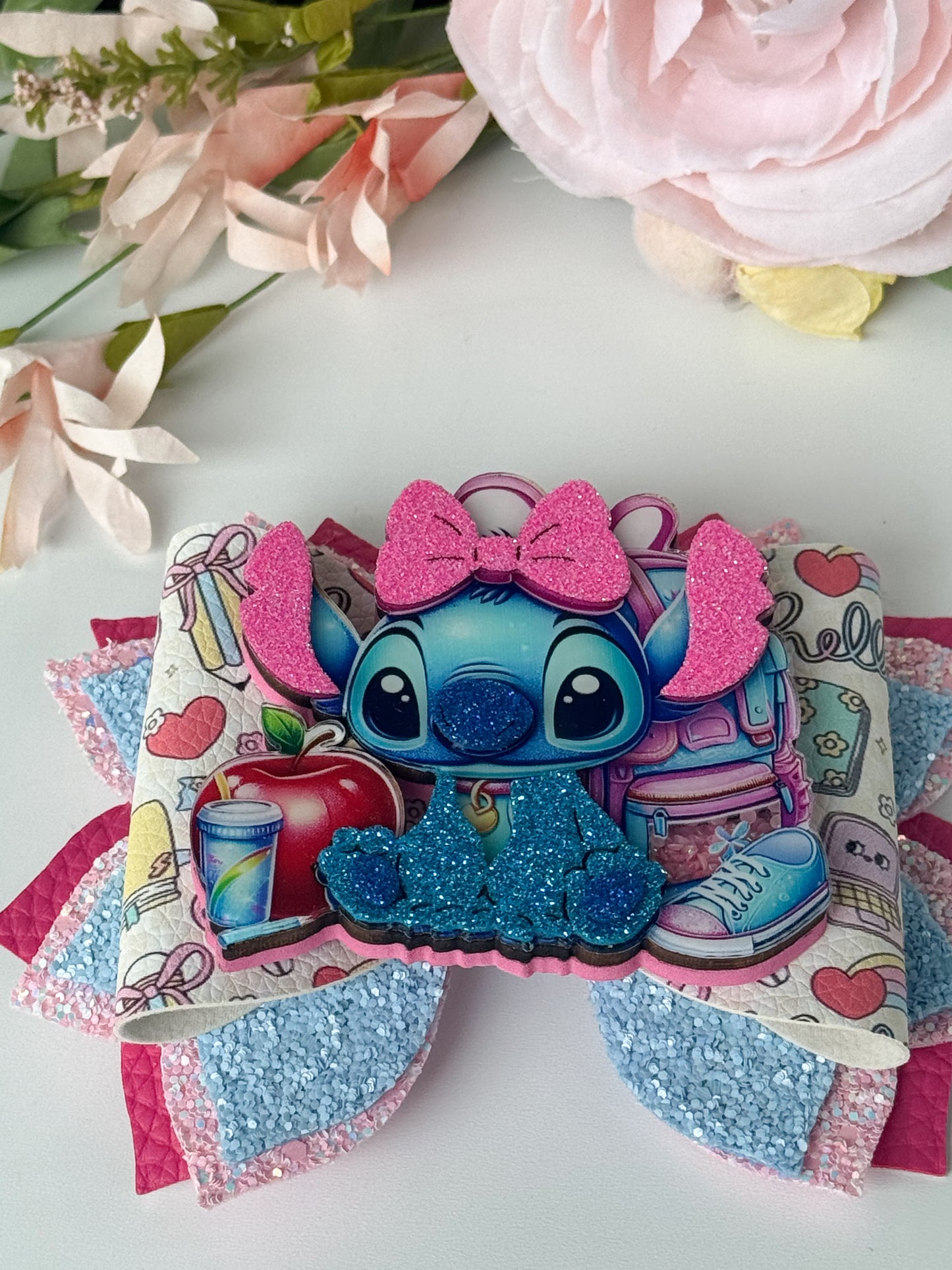 Stitch back to school bow