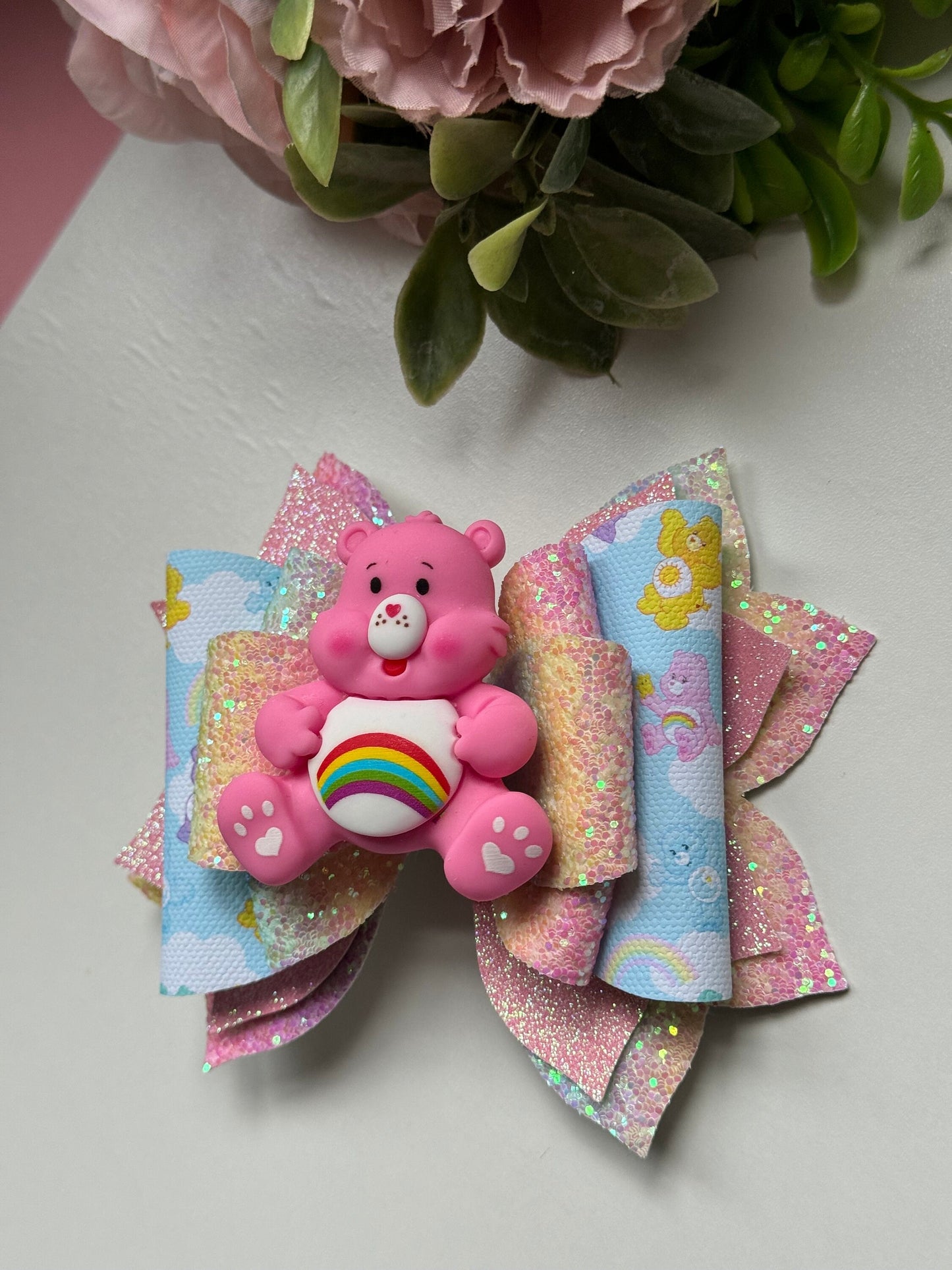Care Bears bow , bows, handmade bows, Care Bears accessories, lazos, gifts for girls