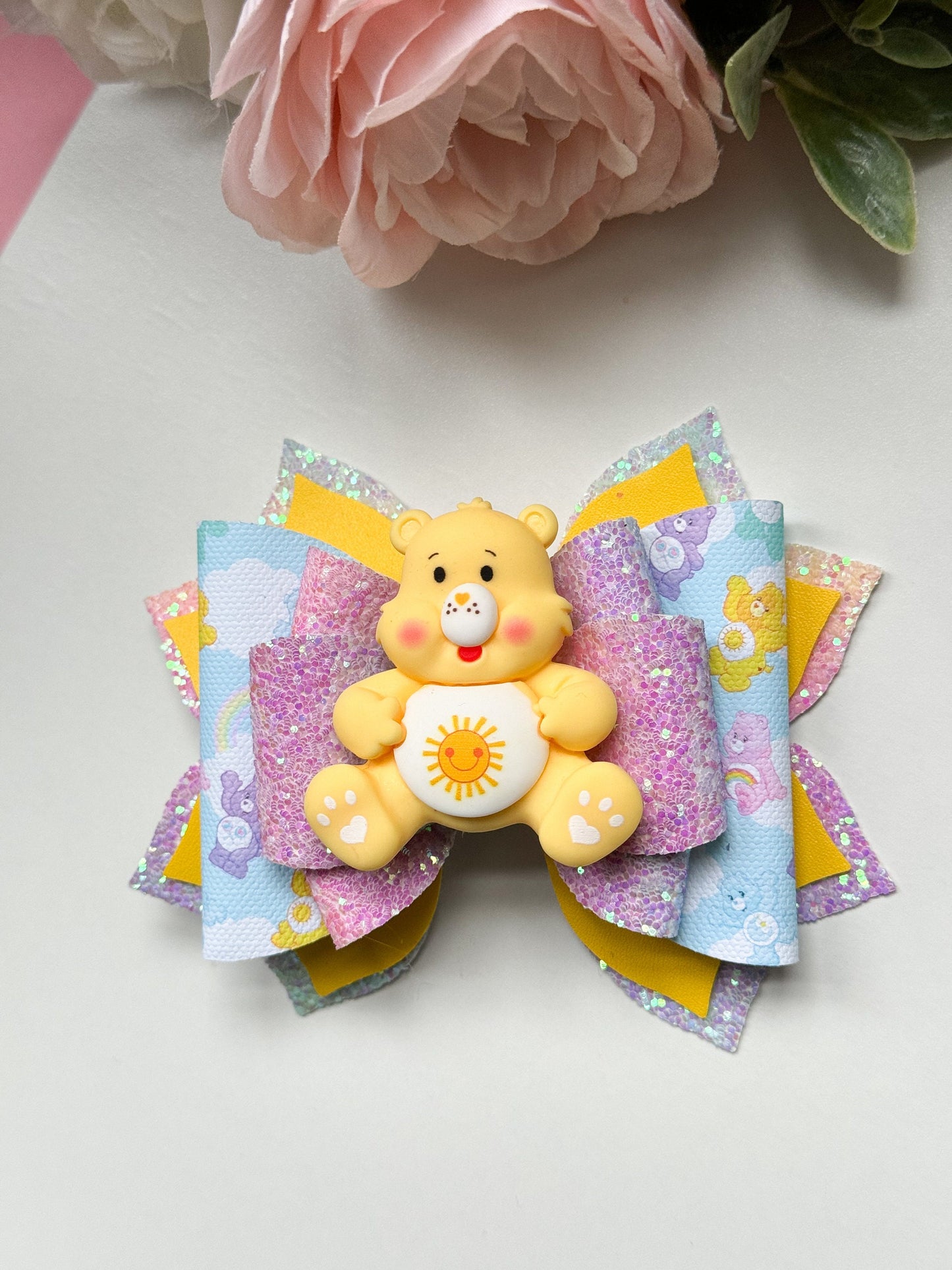 Care Bears bow , bows, handmade bows, Care Bears accessories, lazos, gifts for girls