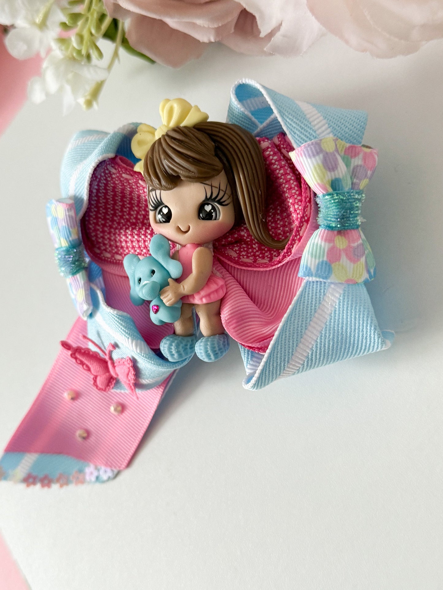 Elephants girl Hair bow , bows, girl accessories, lazos, accesorios niƱas, elephant girl accessories