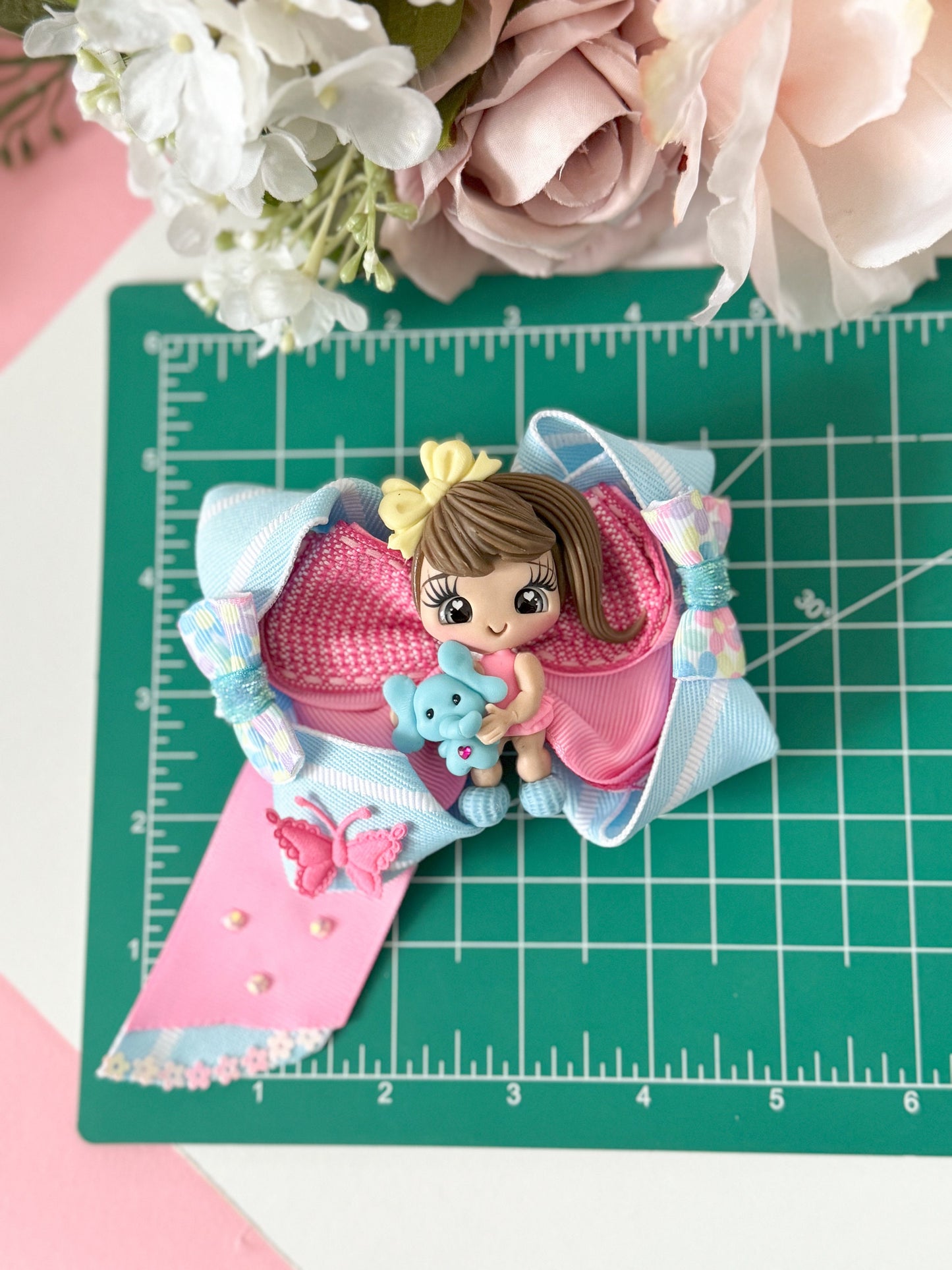 Elephants girl Hair bow , bows, girl accessories, lazos, accesorios niƱas, elephant girl accessories