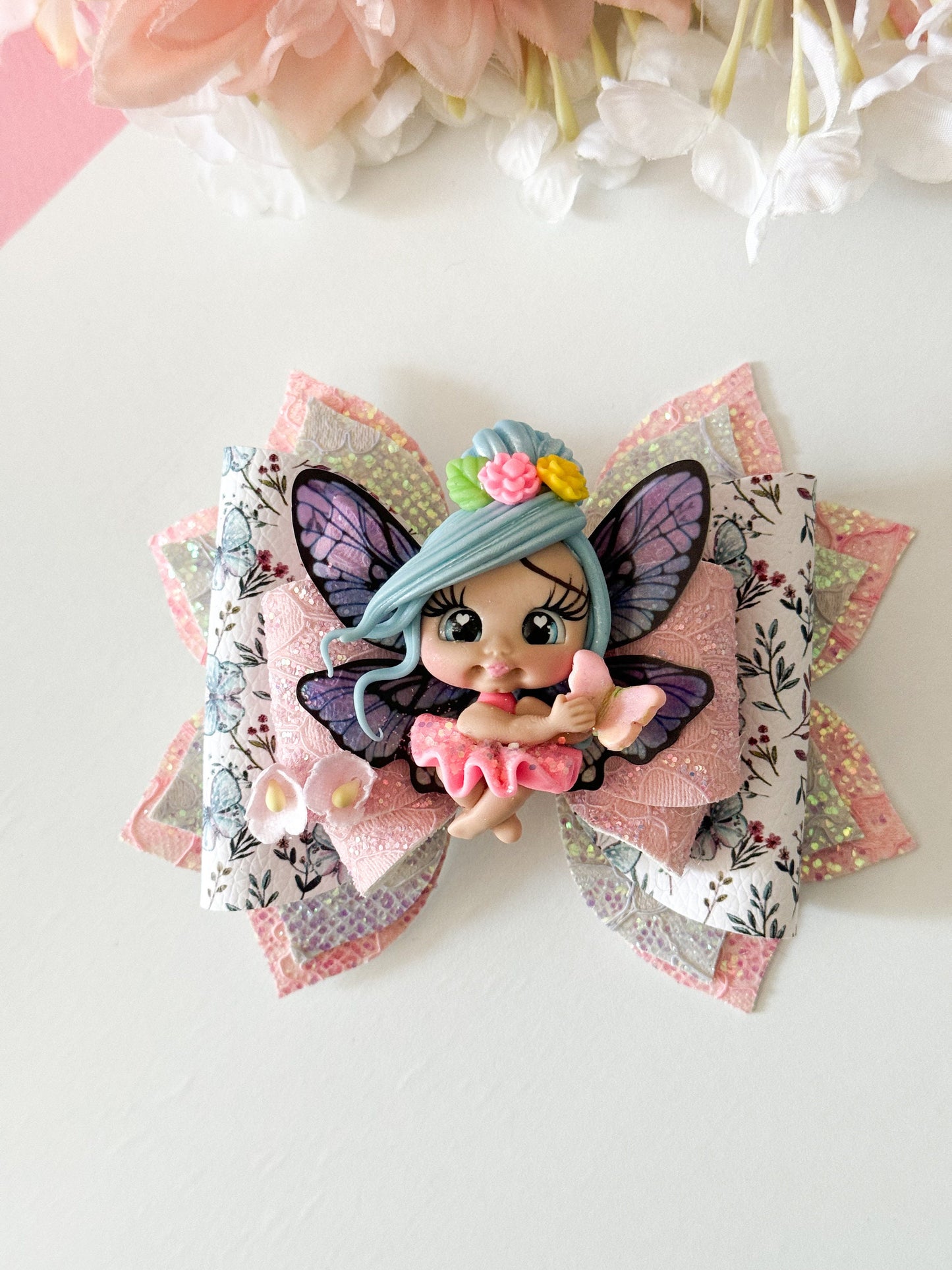 Butterfly bow , bows, handmade bows, fairy bows, lazos, gifts for girls, fairy accessories, fairy birthday gift , luxury bows