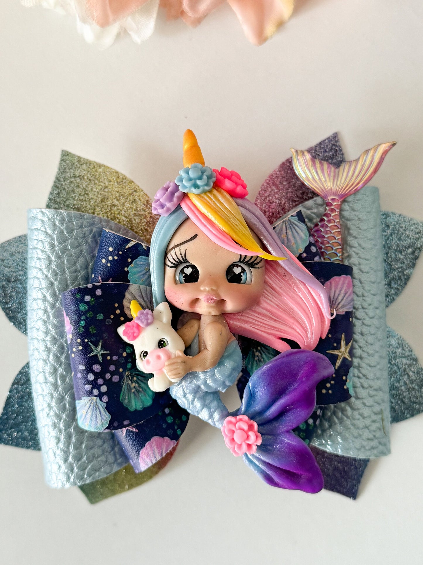 Unicorn mermaid bow , mermaid bows, bows, Hair bow, Hair accessories, unicorn birthday, summer bows , gifts for girls, lazos, summer access