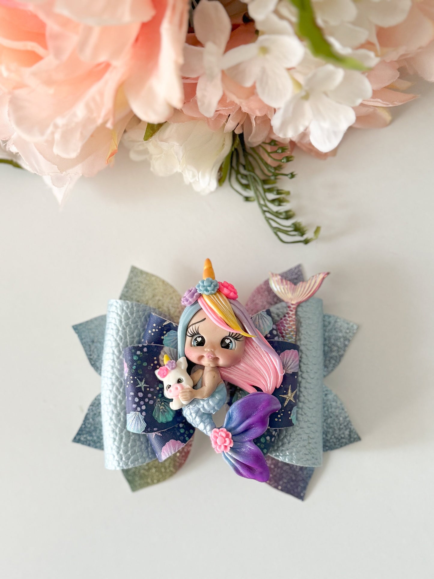 Unicorn mermaid bow , mermaid bows, bows, Hair bow, Hair accessories, unicorn birthday, summer bows , gifts for girls, lazos, summer access