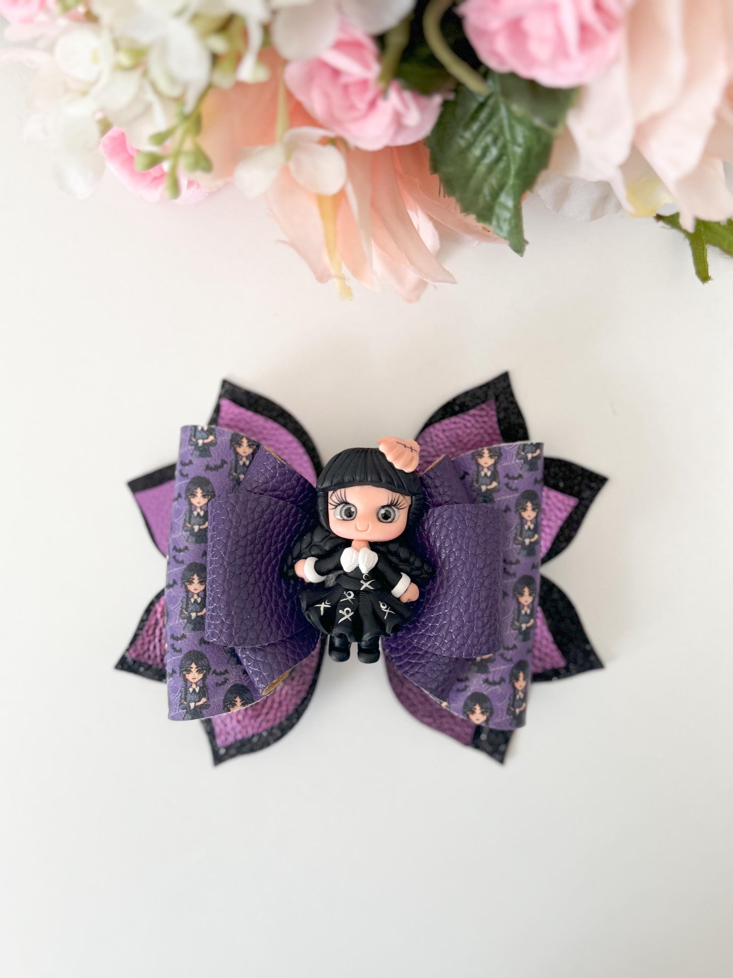 Wednesday bow , Characters bows, bows, Hair bow, Hair accessories, birthday gift, birthday, Wednesday birthday, Wednesday accessories