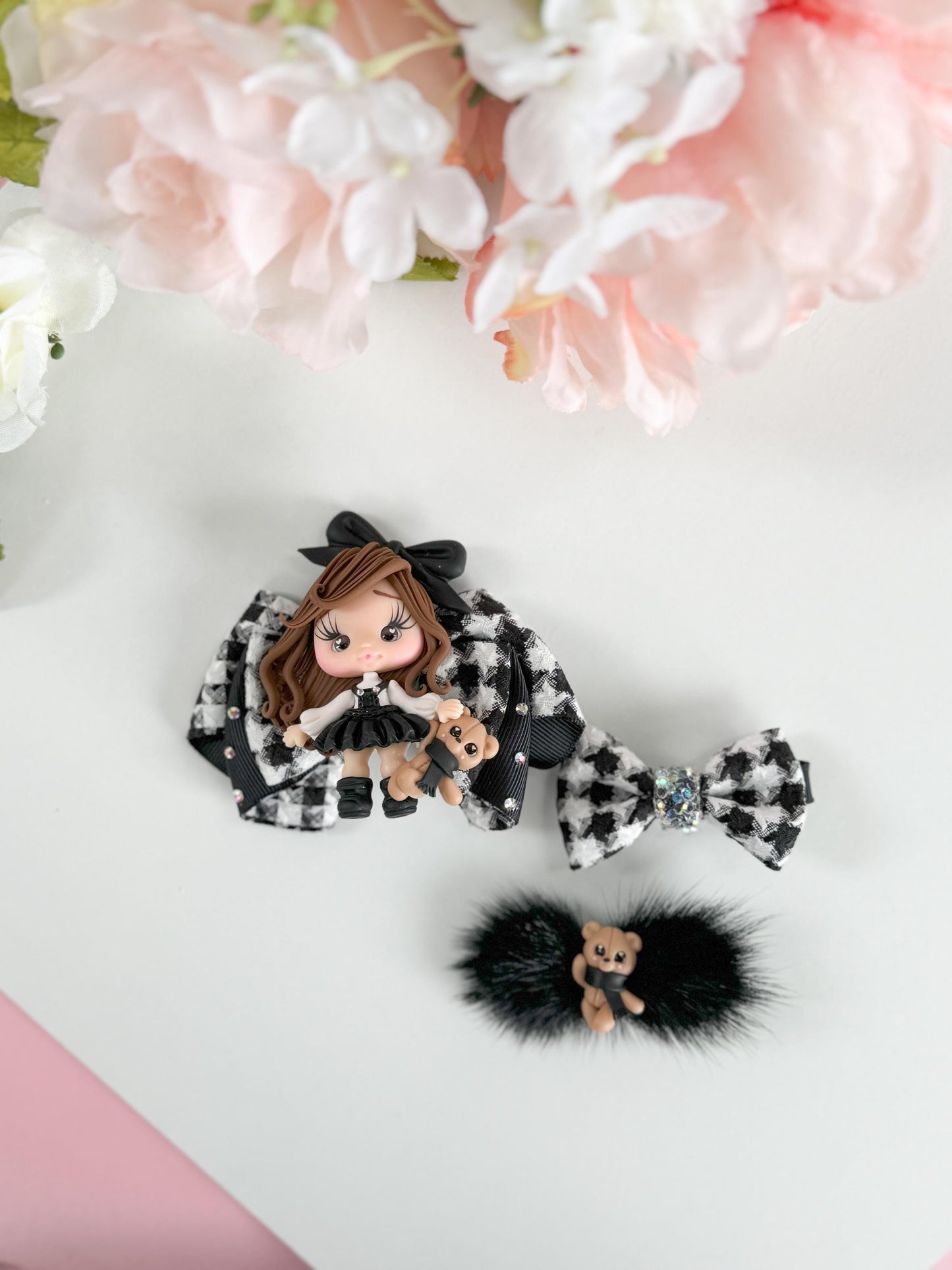 Bow set , bow and clip set, bow and clips , bows, accessories, gift for girls, handmade,