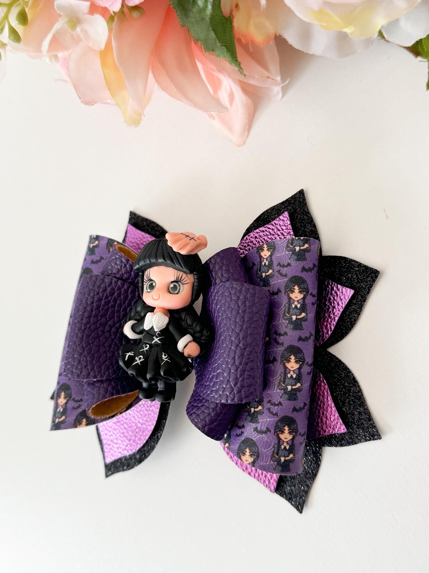 Wednesday bow , Characters bows, bows, Hair bow, Hair accessories, birthday gift, birthday, Wednesday birthday, Wednesday accessories