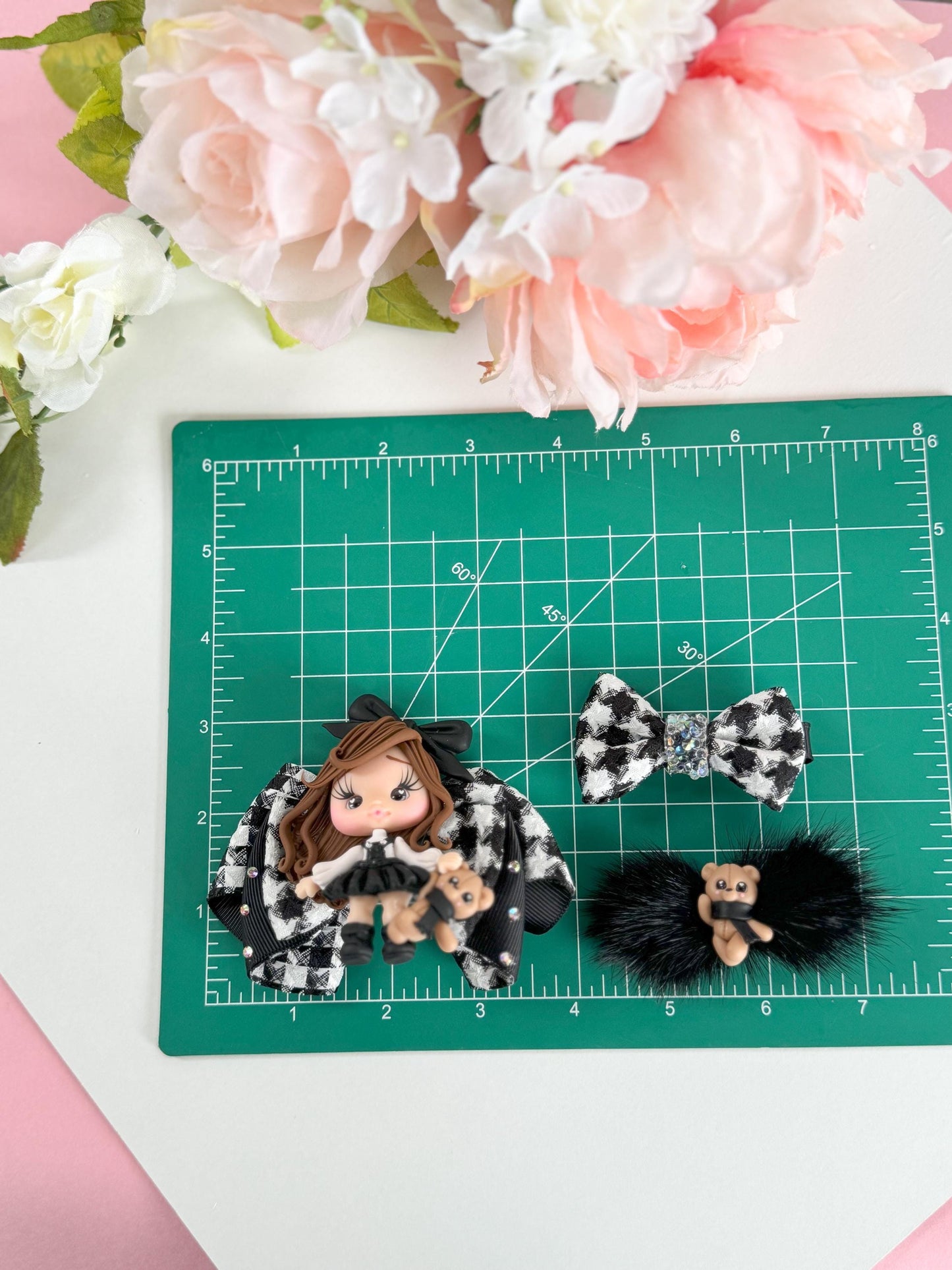 Bow set , bow and clip set, bow and clips , bows, accessories, gift for girls, handmade,