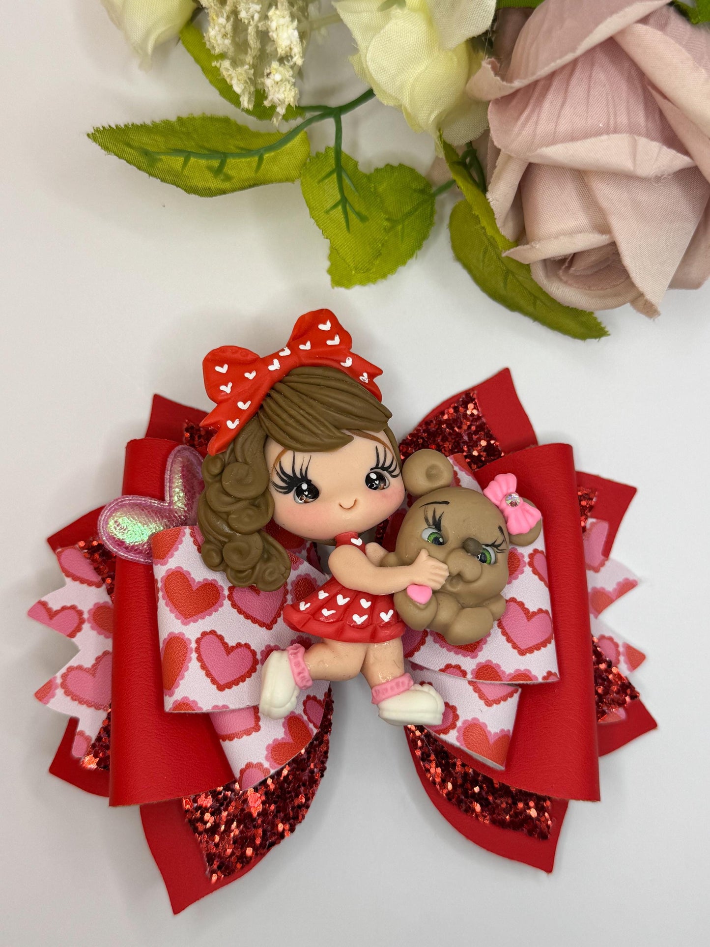 Valentines bows, bows, lazos, girly bows, girl accessories, girl bows, valentines gift ideas