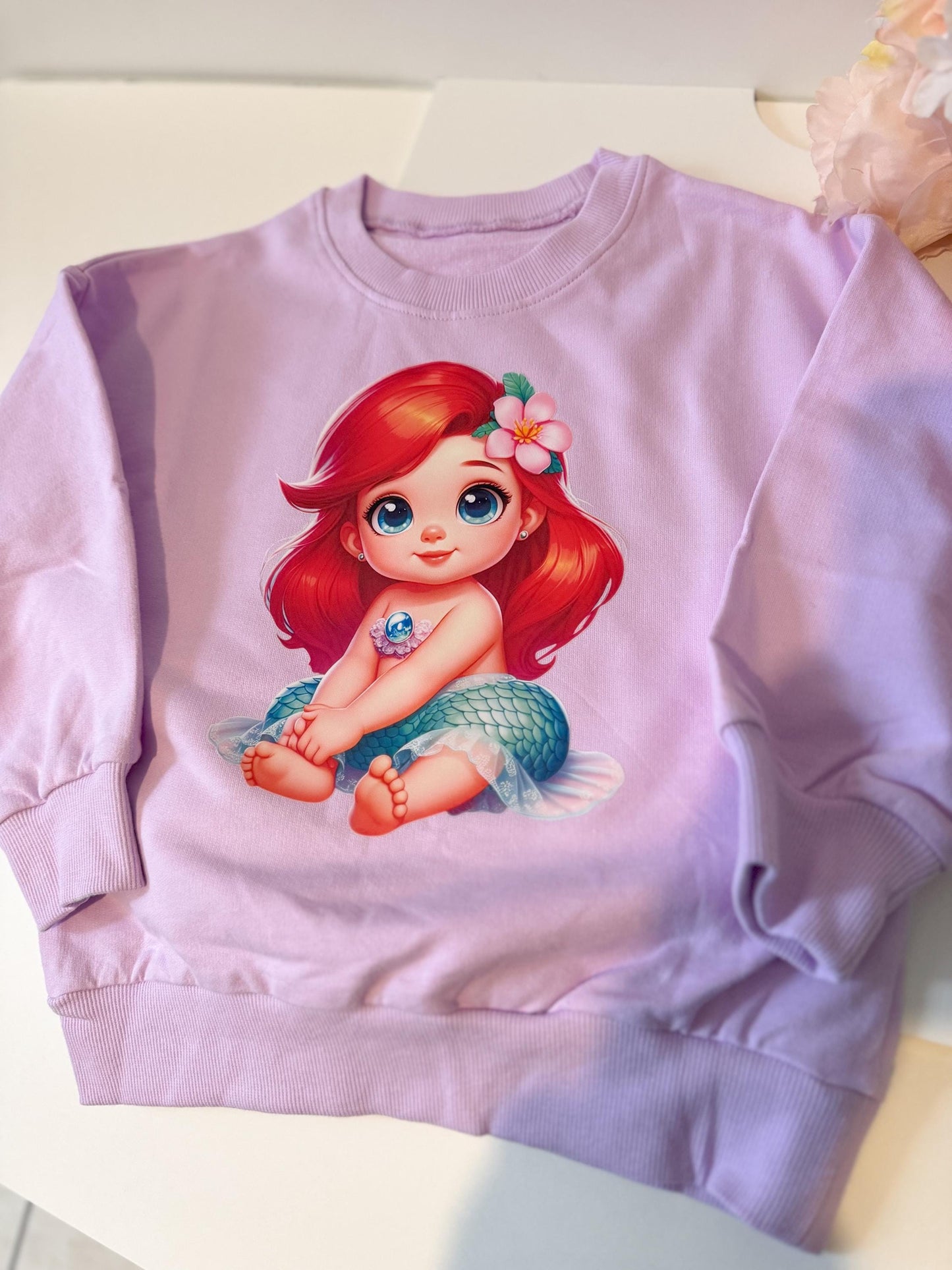 Mermaid sweaters, mermaid accessories, mermaid birthday gift, toddler apparel, light sweater