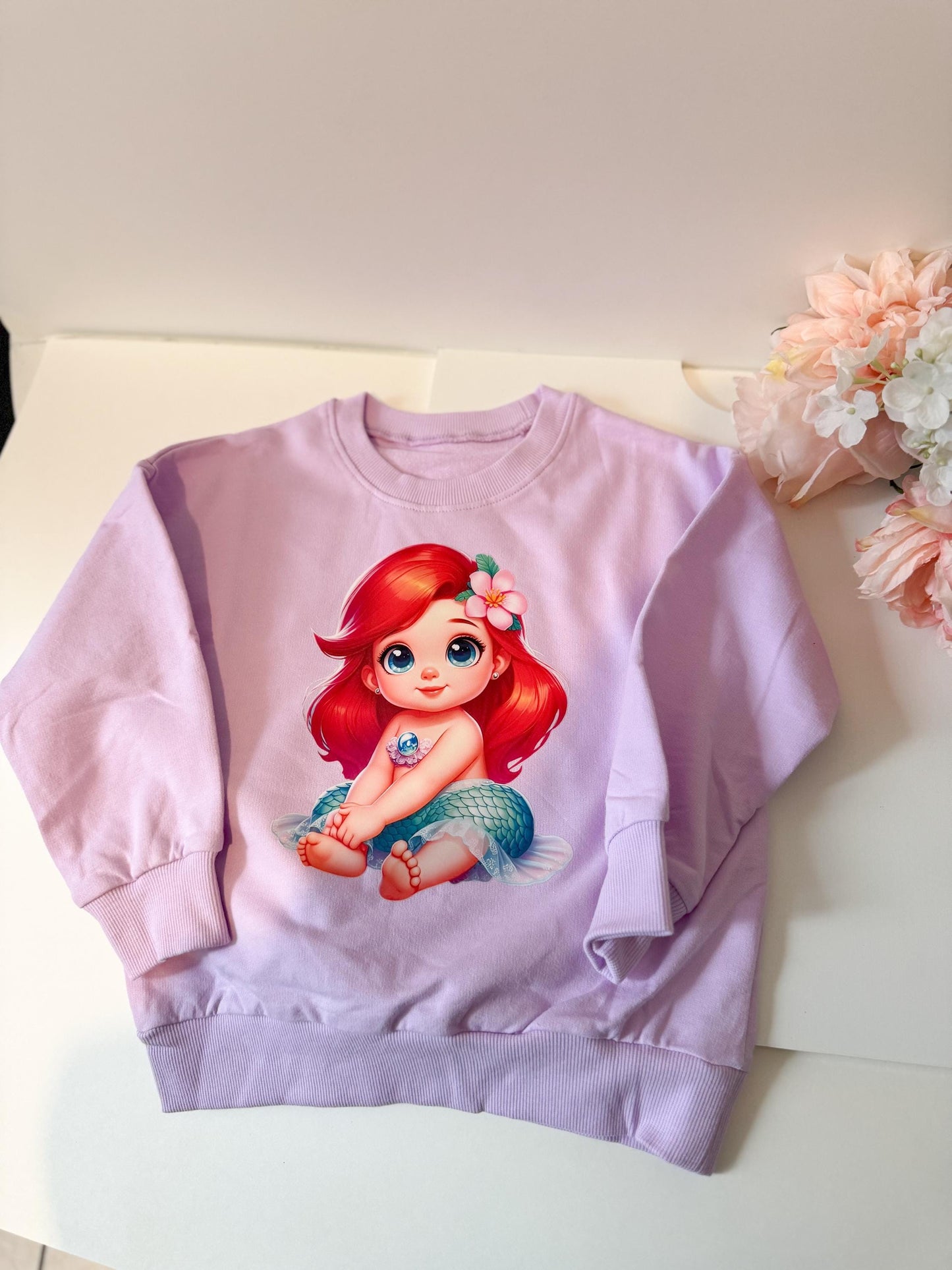 Mermaid sweaters, mermaid accessories, mermaid birthday gift, toddler apparel, light sweater
