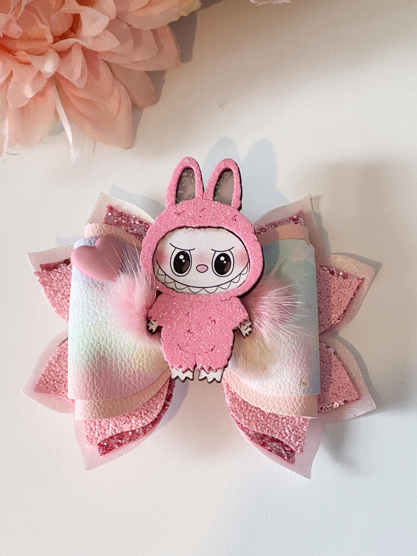 Labubu bows , bows, handmade bows, girl accessories, lazos, gifts for girls, monsters bows, monsters accessories
