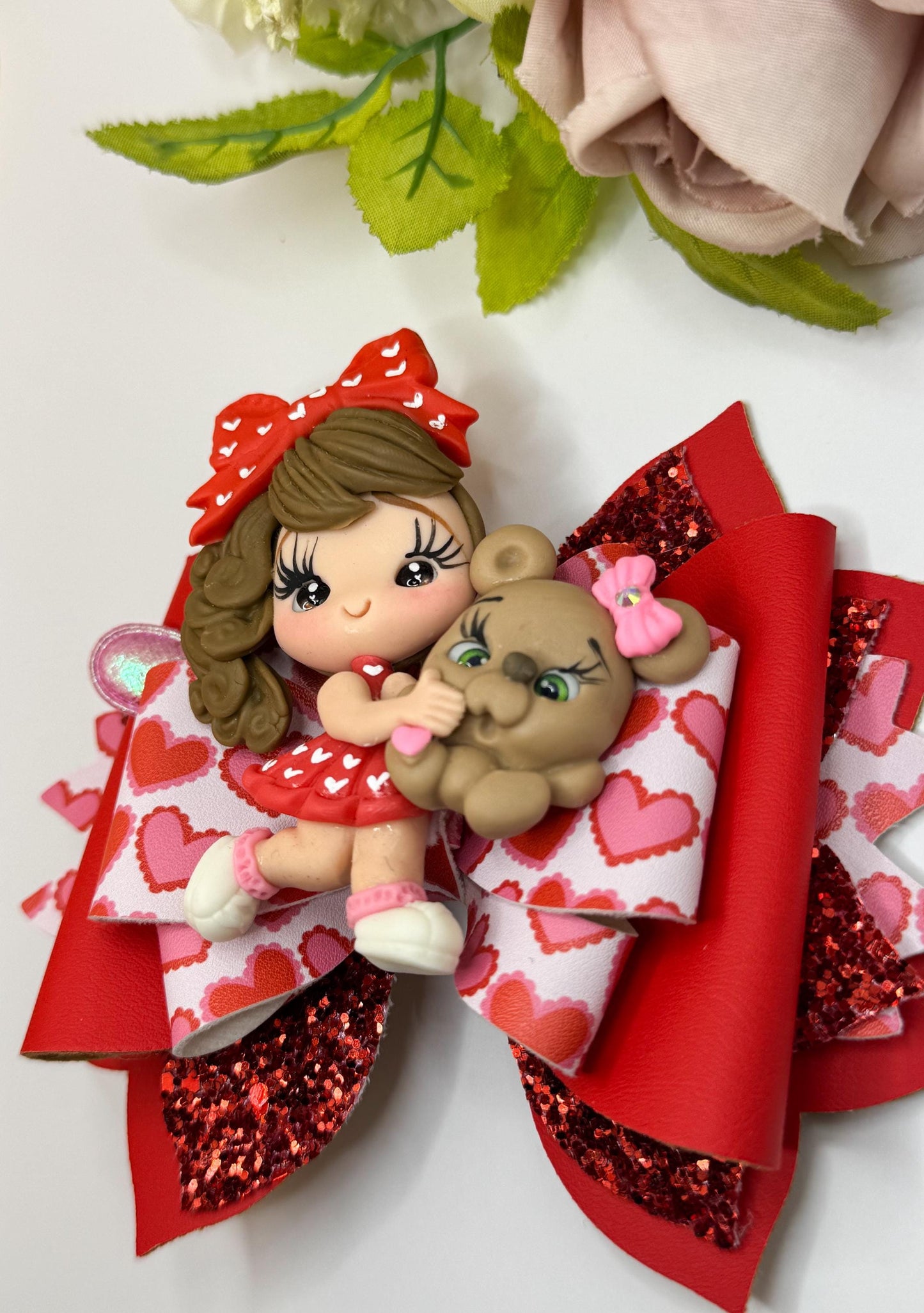 Valentines bows, bows, lazos, girly bows, girl accessories, girl bows, valentines gift ideas