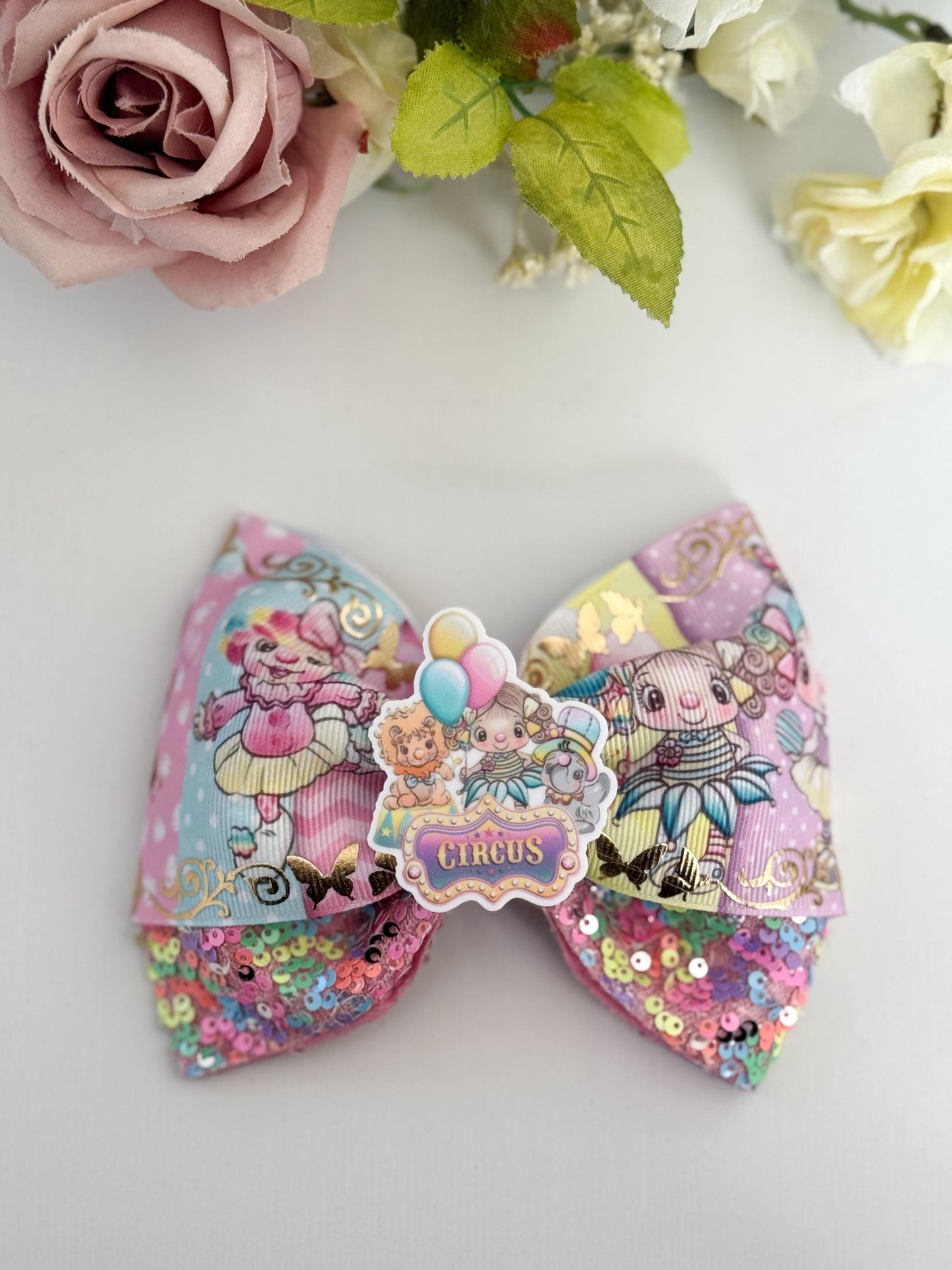 Circus bow. Ribbon bows, accessories, circus hand made bows, lazos