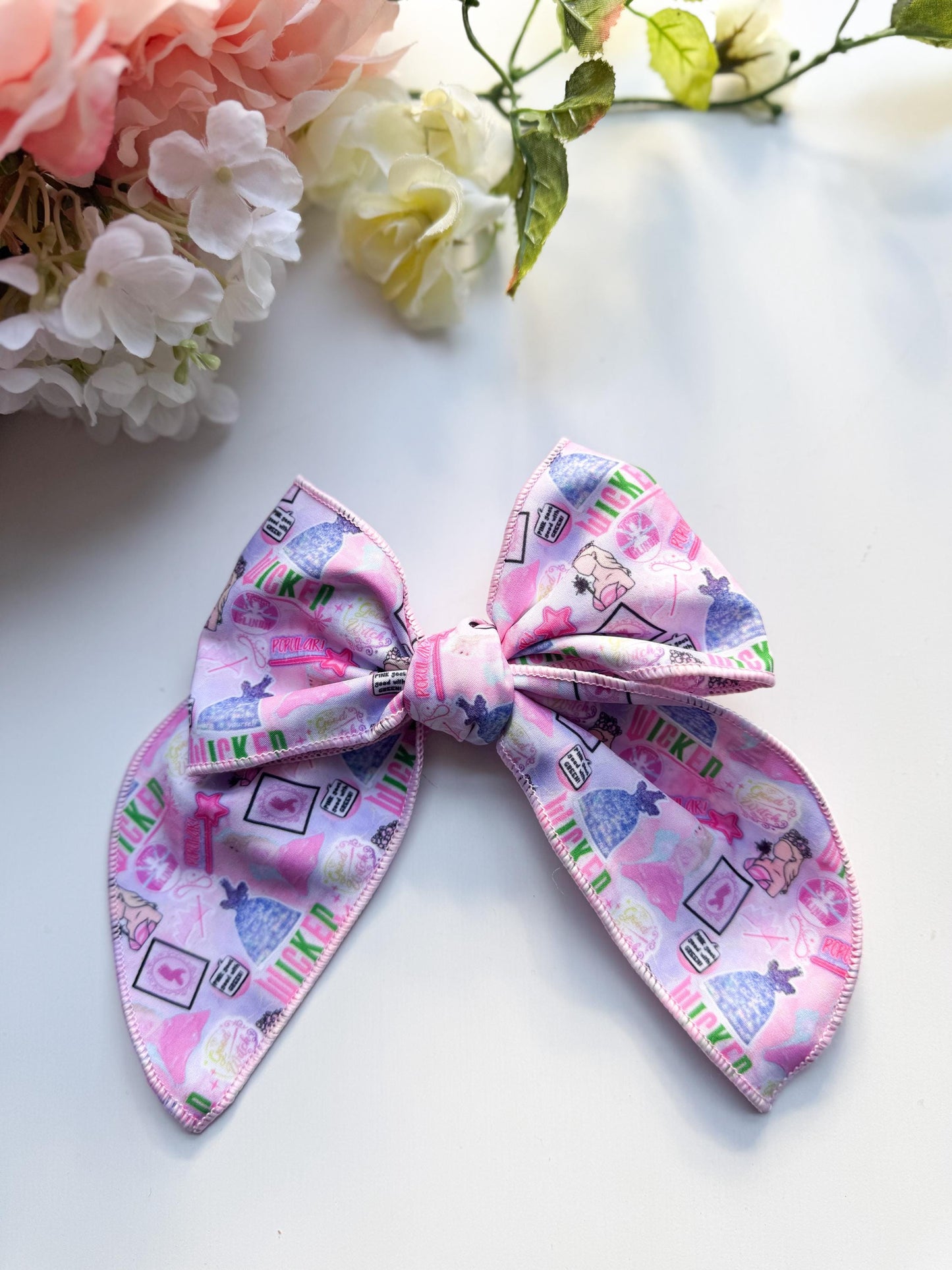 Sailor bow, big bow ,bow for girls, fabric bow , girl accessories