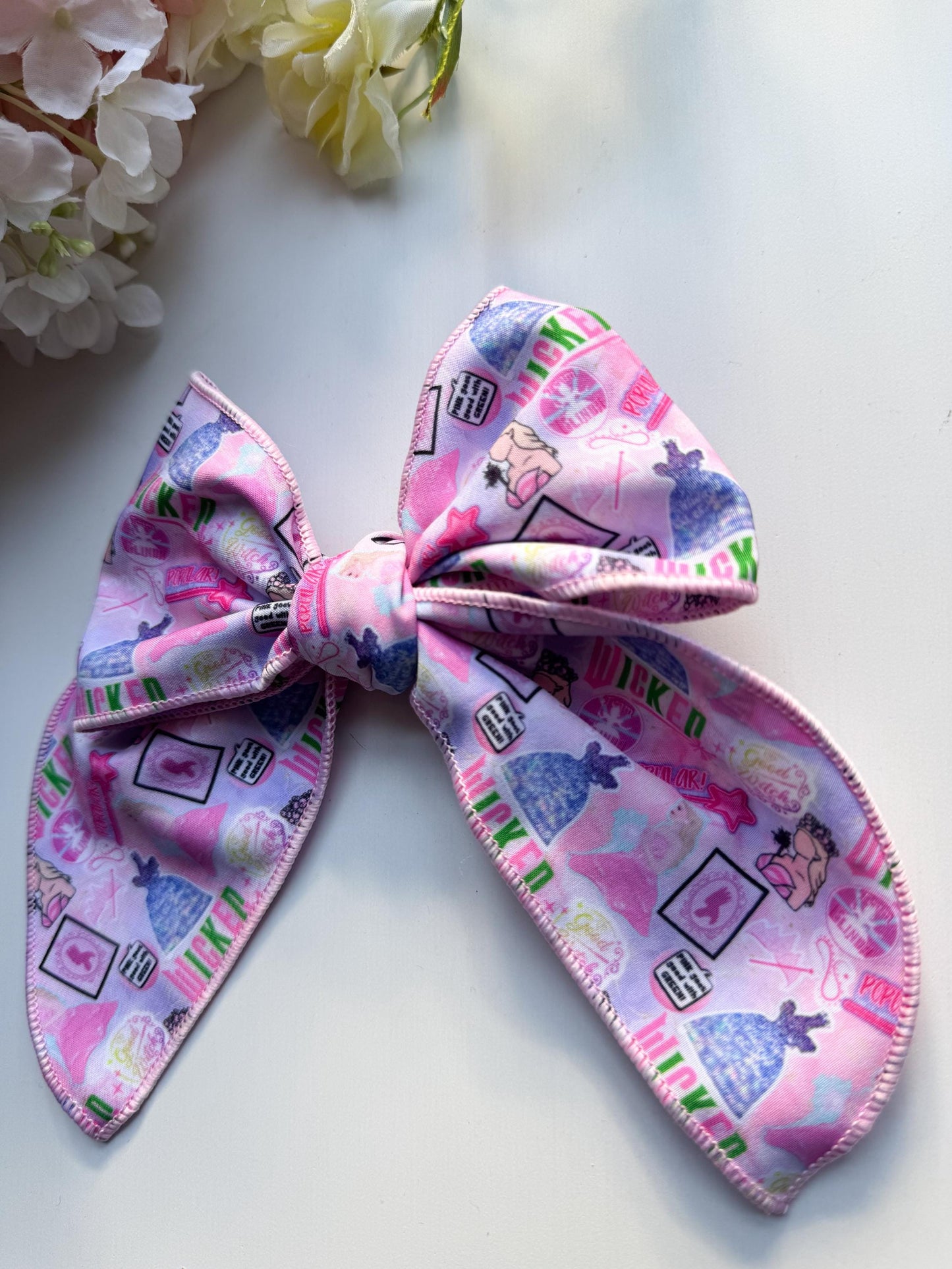Sailor bow, big bow ,bow for girls, fabric bow , girl accessories
