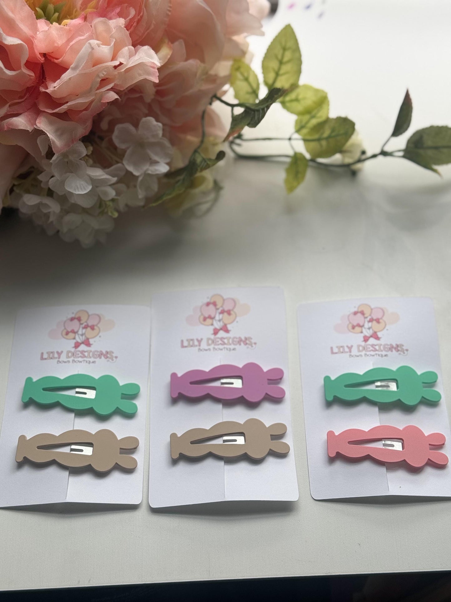 Easter clips , Easter bow set , bunny clips , accessories, Easter, Easter basket