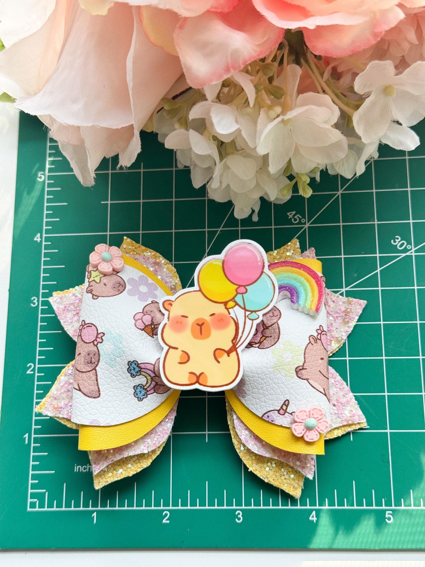 Capybara bows. Cappy bows, Hair bow, Hair accessories , trending birthday gift , accessories, handmade bows, lazos