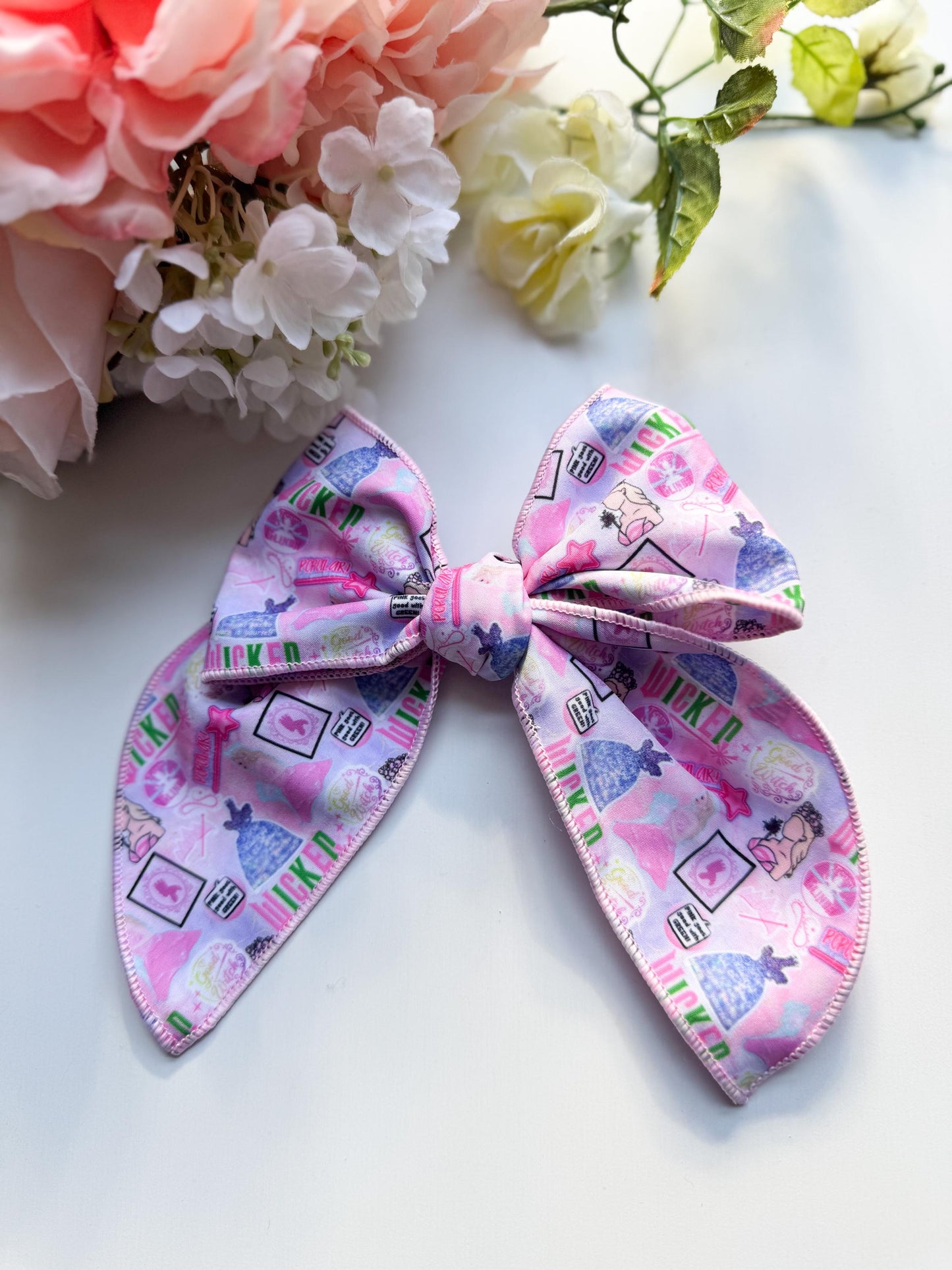 Sailor bow, big bow ,bow for girls, fabric bow , girl accessories