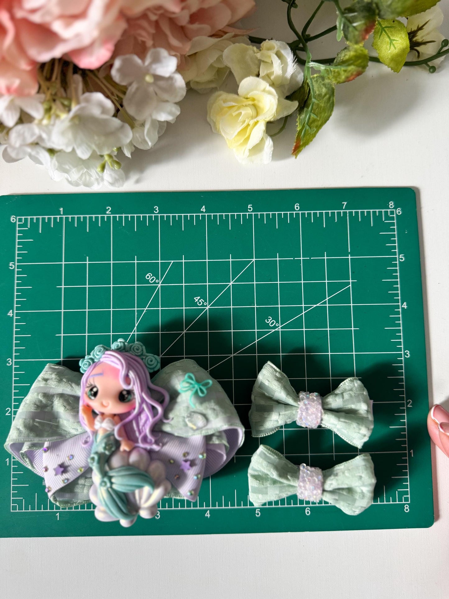 Mermaid bow. Mermaid birthday accessories , Hair bow, handmade bows, lazos. Summer bows