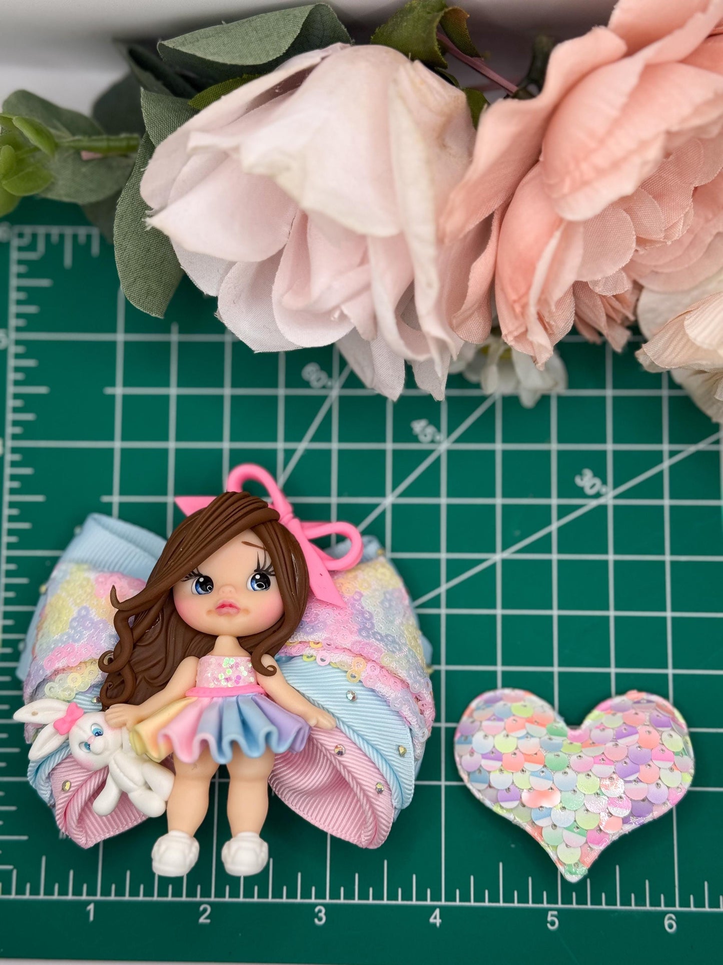Easter bow , bow and clip set, bow and clips , bows, Easter accessories, gift for girls, handmade, Easter basket stuffing
