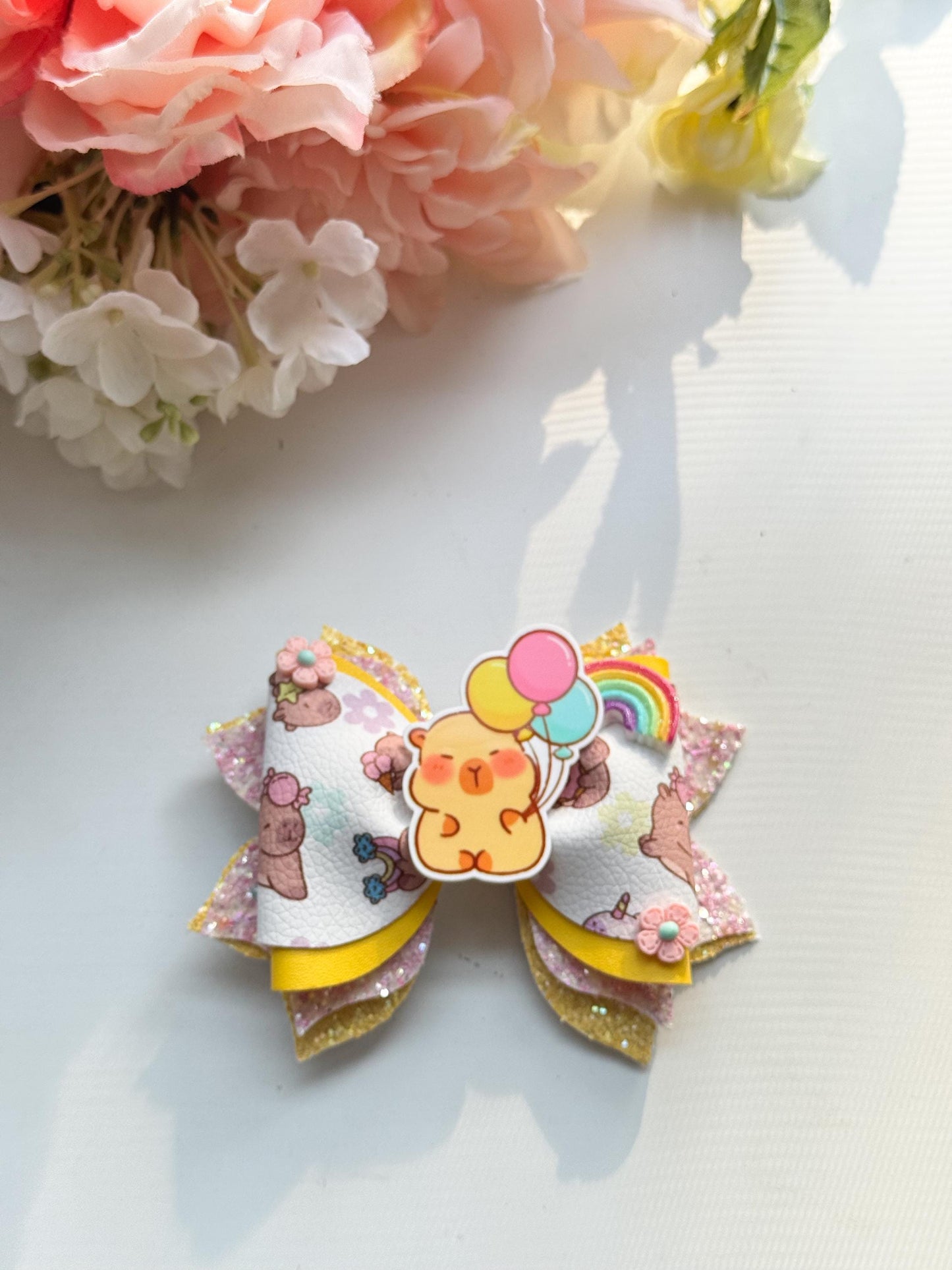 Capybara bows. Cappy bows, Hair bow, Hair accessories , trending birthday gift , accessories, handmade bows, lazos
