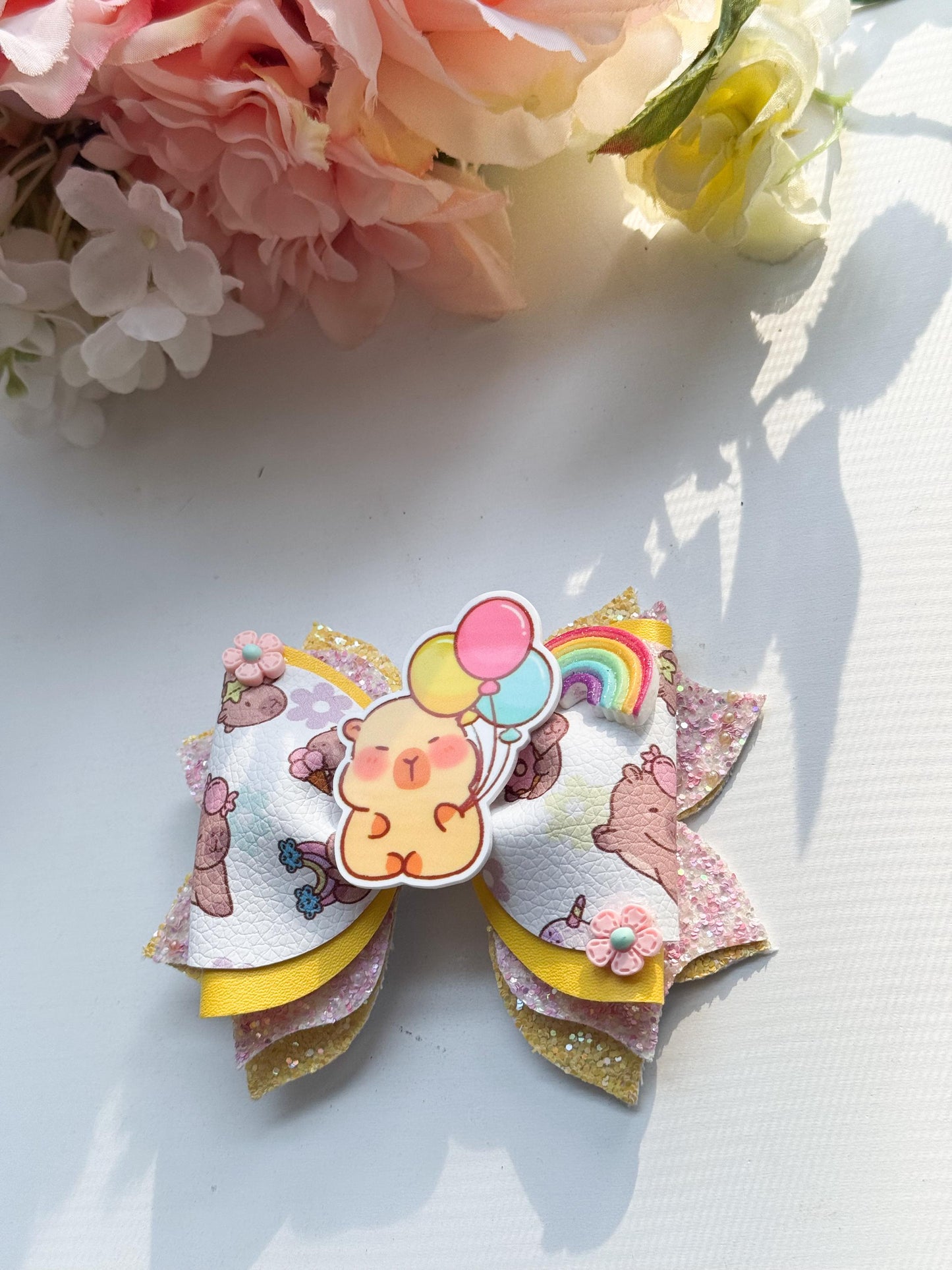 Capybara bows. Cappy bows, Hair bow, Hair accessories , trending birthday gift , accessories, handmade bows, lazos