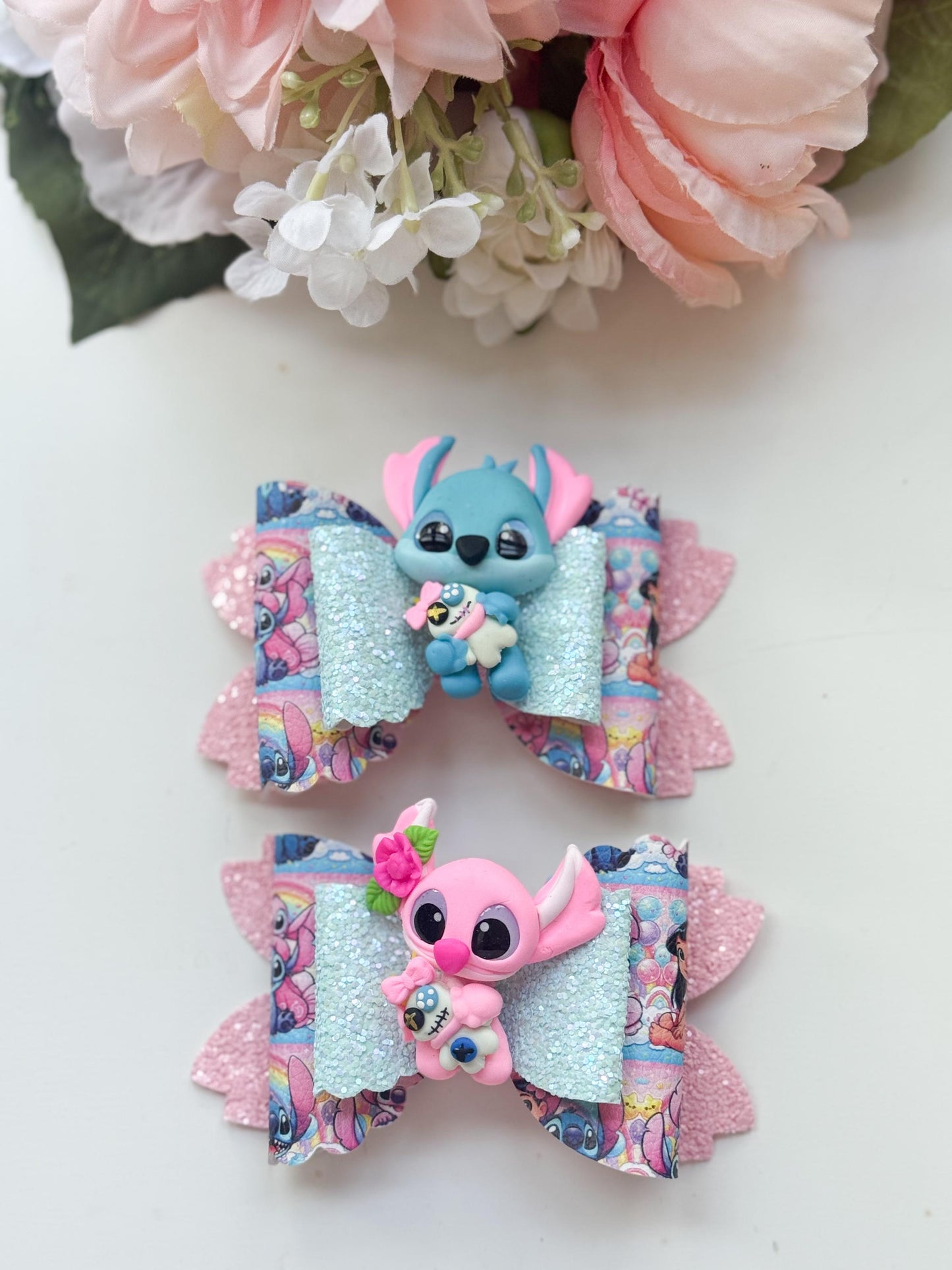 Blue alien bow set. Bows. Blue accessories . Theme bows . Character bows . lazos, piggies bows, birthday accessory