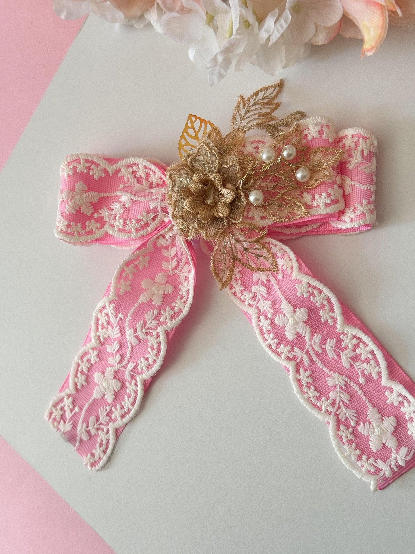 Coquette bow, lace, bow, coquette style, bows, handmade gift for her . Beautiful bows, lace bows