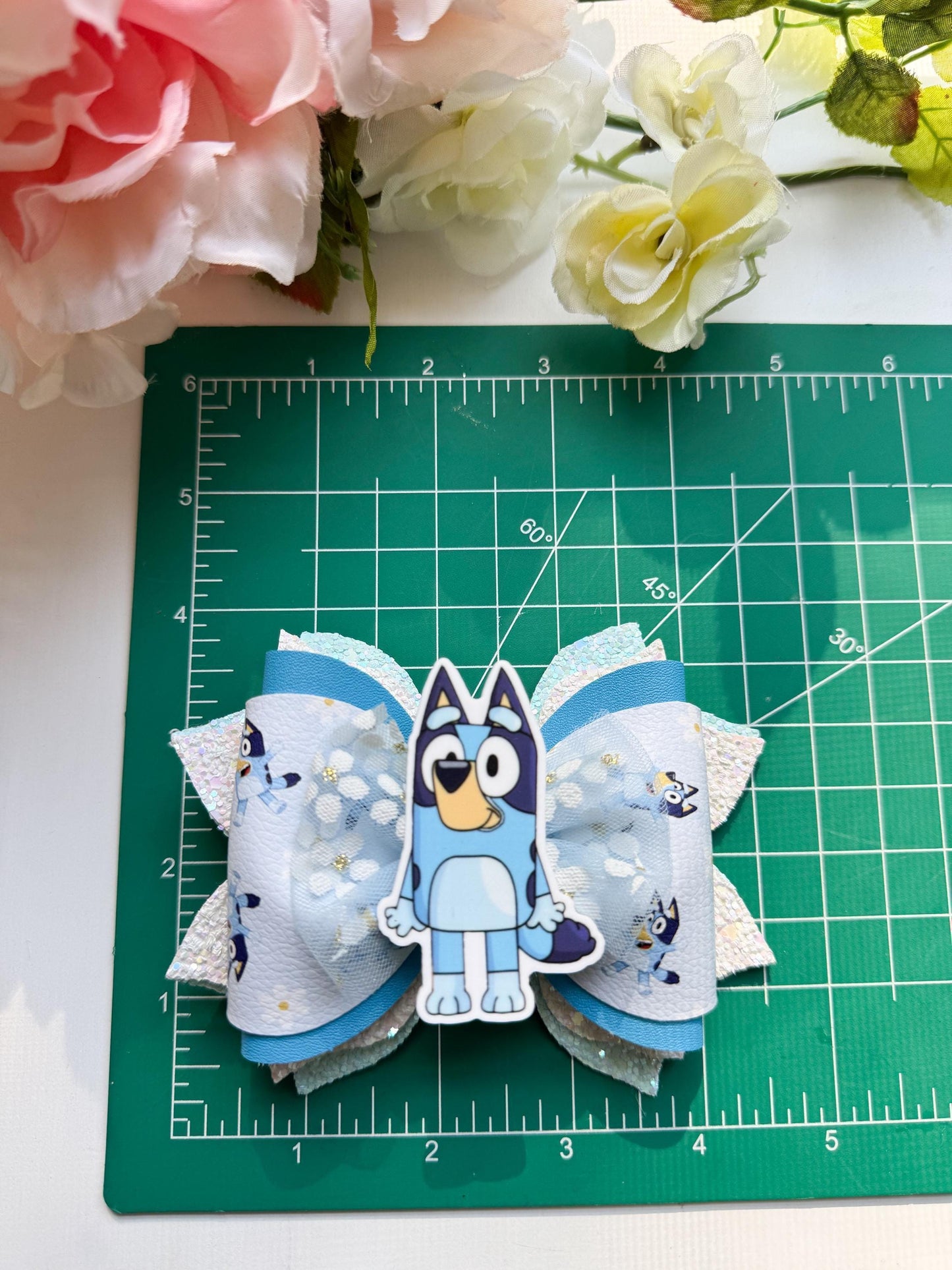 Blue dog bows, bows, lazos, handmade accessories,girly bows, girl accessories, girl bows, girl birthday gift ideas
