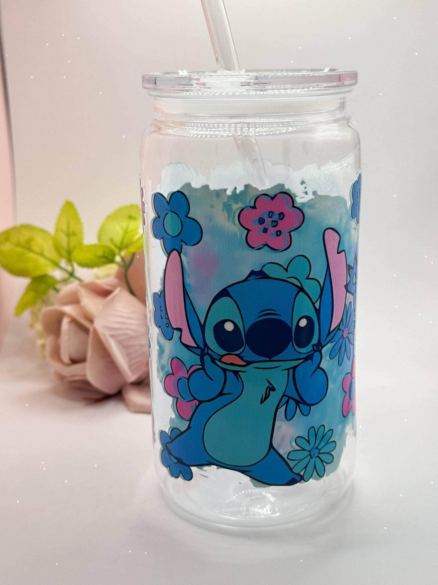 Blue alien plastic cup, 16oz plastic cup, milk cup, libby cups
