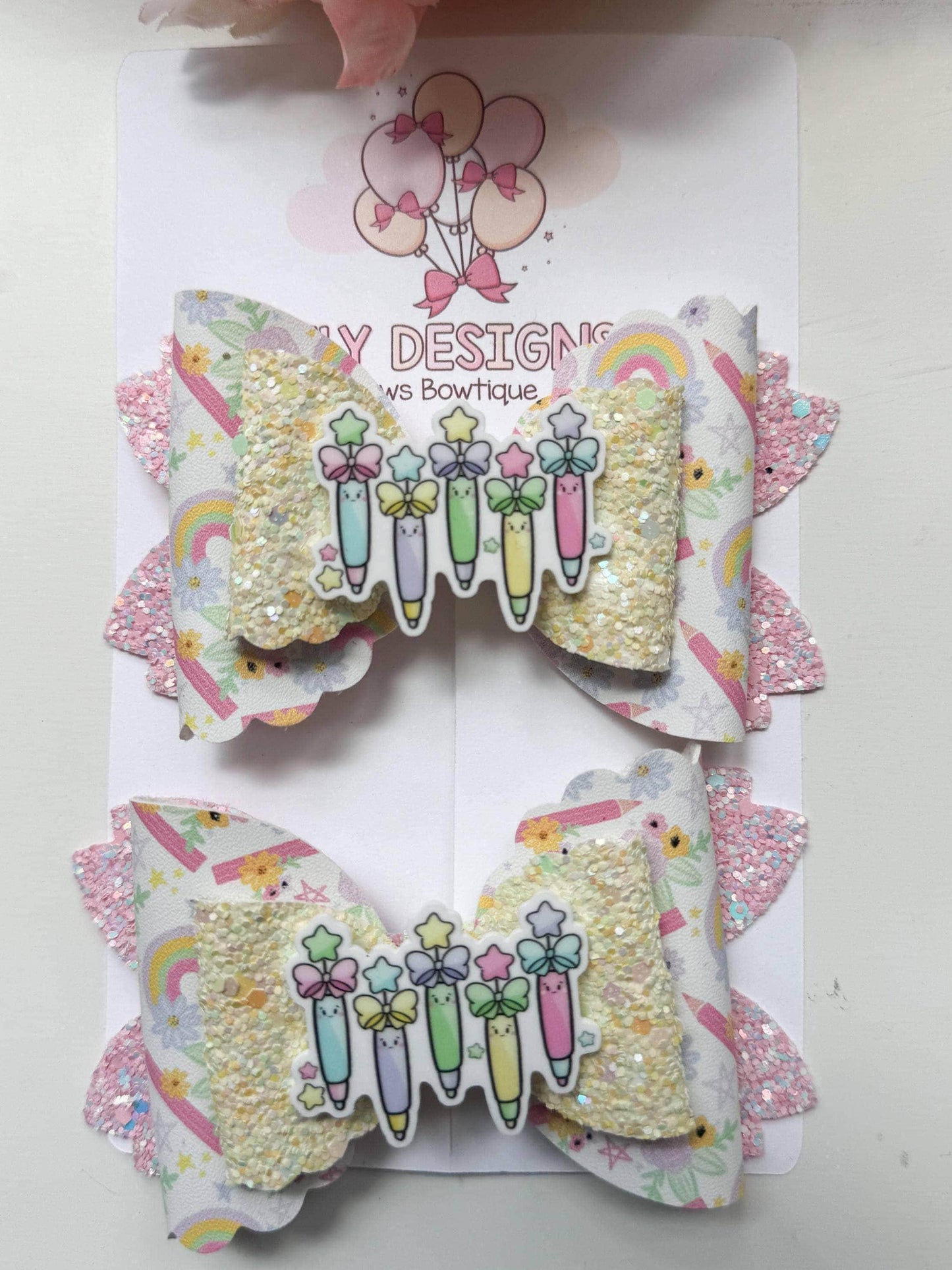 Back to school bows, bows, bow set, lazos, piggie bows, girl accessory, handmade, girl