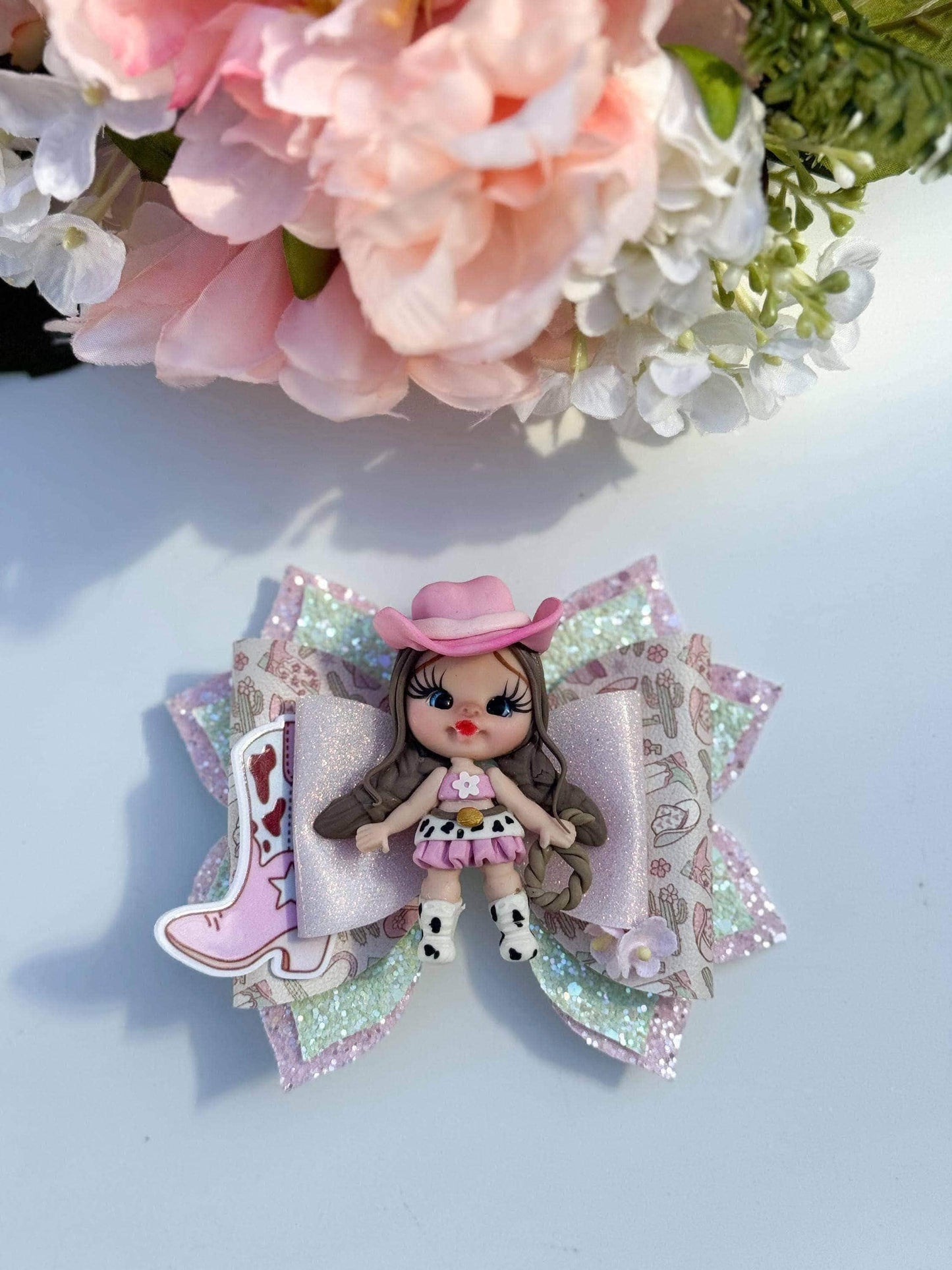 Cowgirl bow. Cowgirl , bows, Hair bow, Hair accessories , cowgirl birthday gift , handmade bows, vaquerita