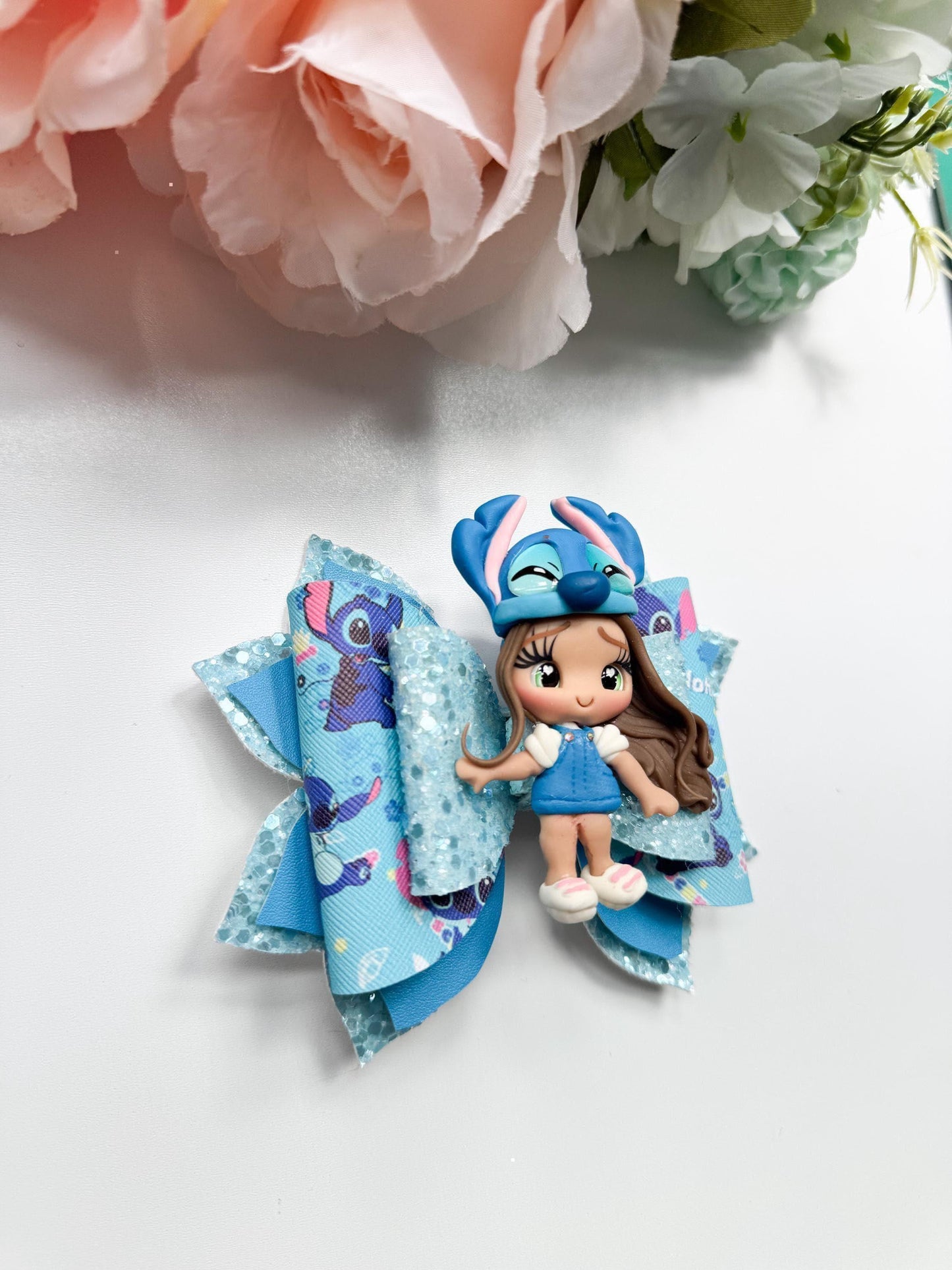 Blue Alien bow. Character bows, bows, Hair bow, Hair accessories , lilo , accessories, handmade bows, birthday theme accessories