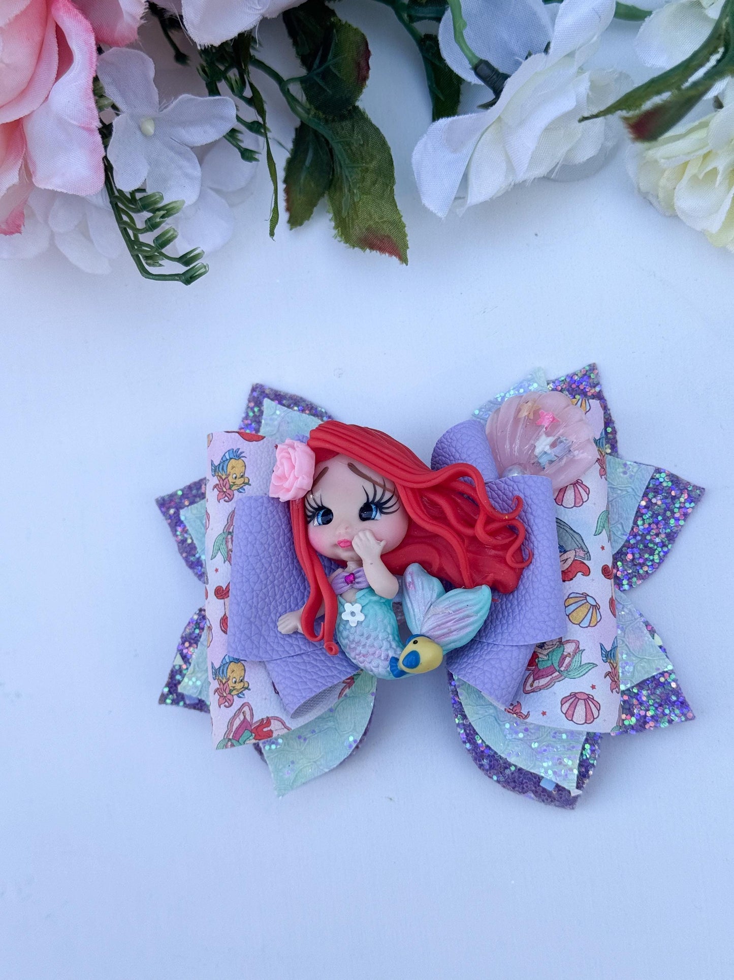 Mermaid bow,Mermaid birthday accessories , Hair bow, handmade bows, lazos. Summer bows