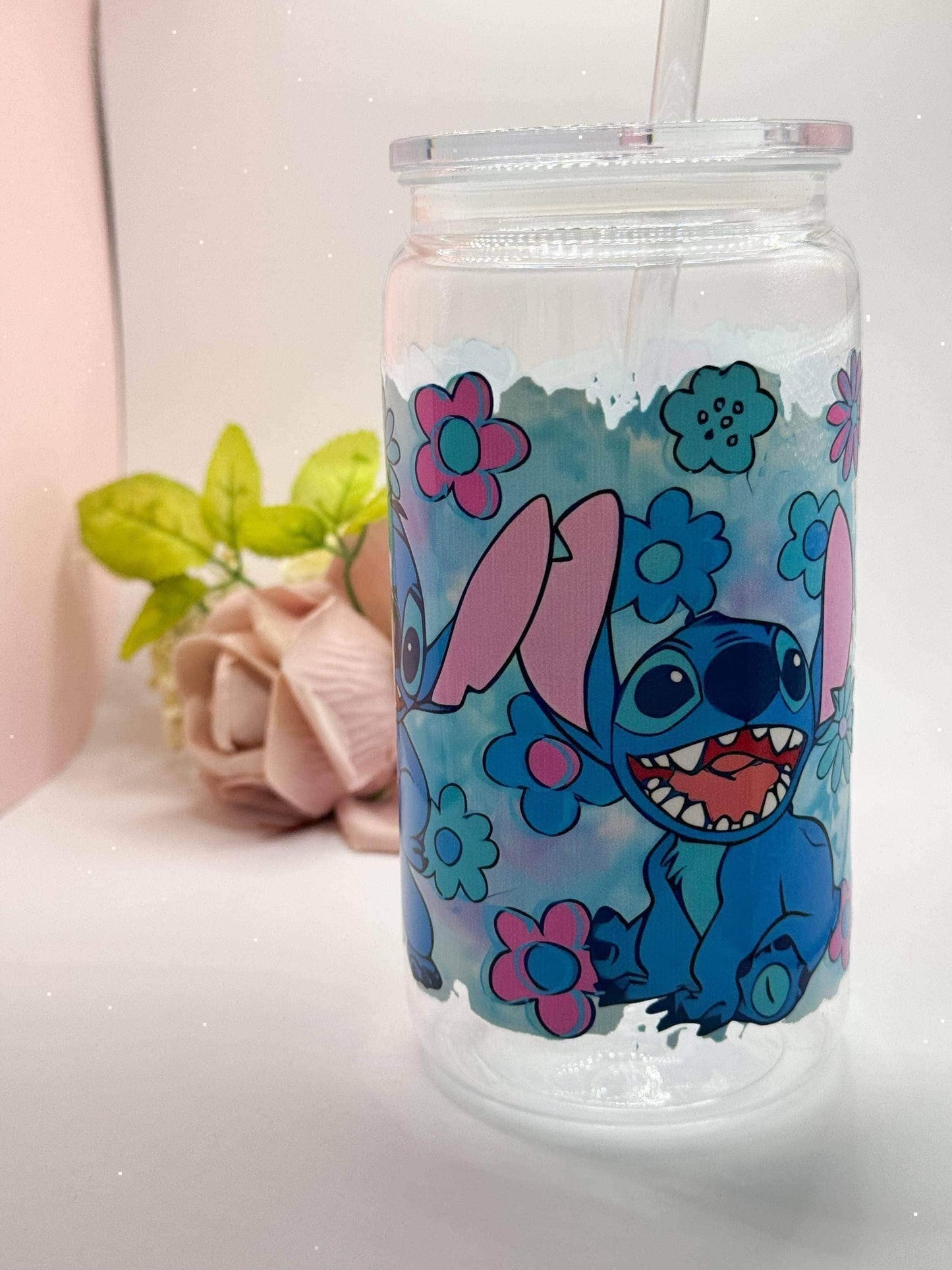 Blue alien plastic cup, 16oz plastic cup, milk cup, libby cups
