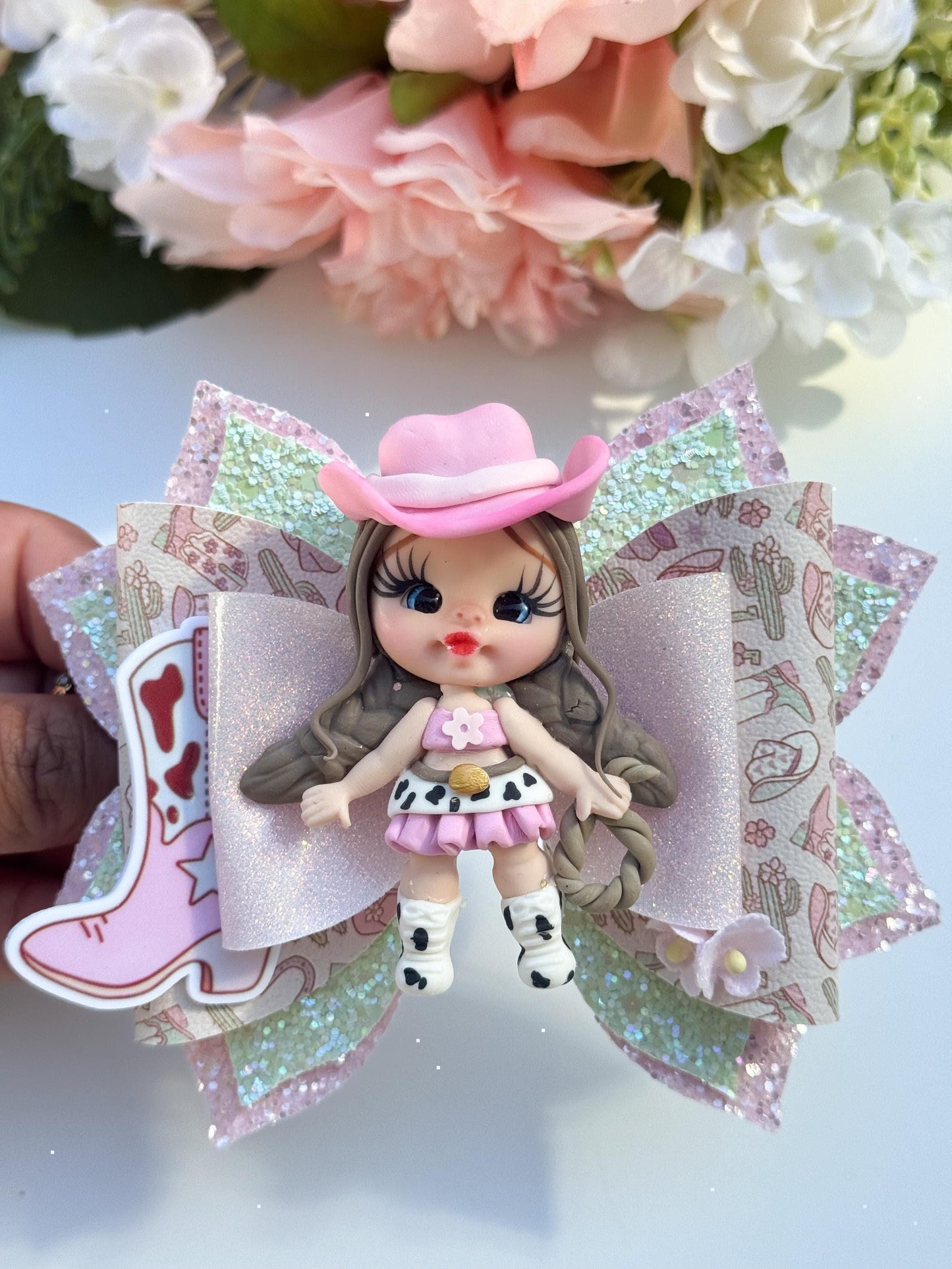 Cowgirl bow. Cowgirl , bows, Hair bow, Hair accessories , cowgirl birthday gift , handmade bows, vaquerita