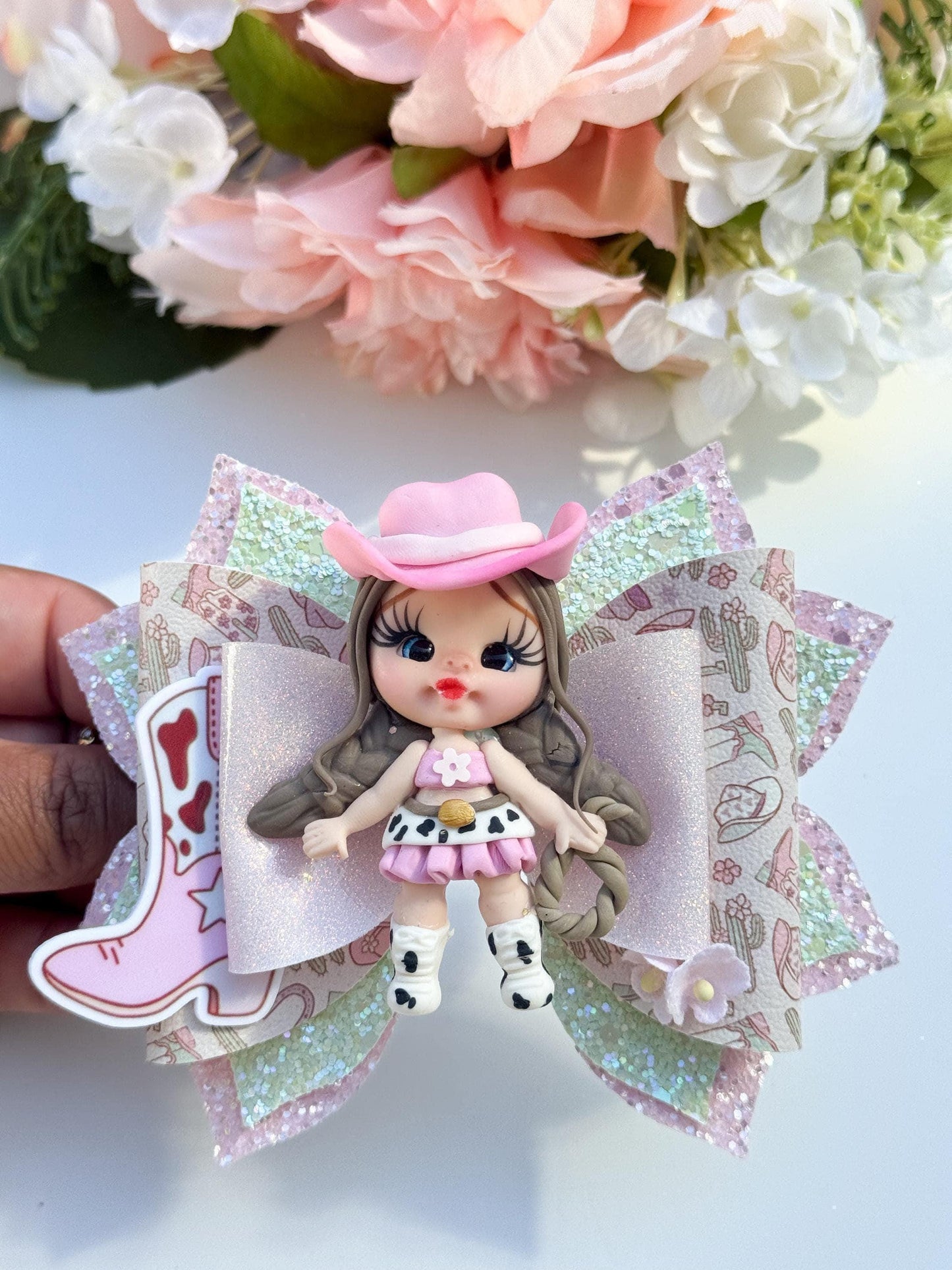 Cowgirl bow. Cowgirl , bows, Hair bow, Hair accessories , cowgirl birthday gift , handmade bows, vaquerita