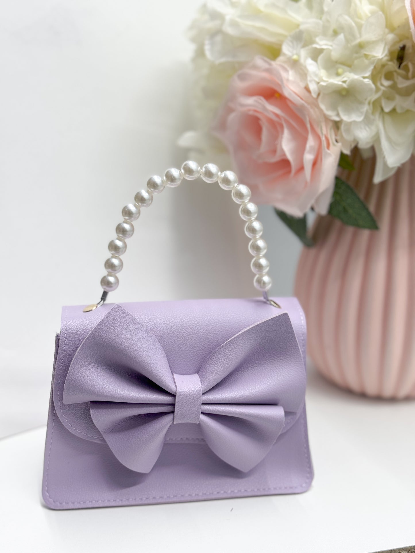 Girls Pearl bow Purse