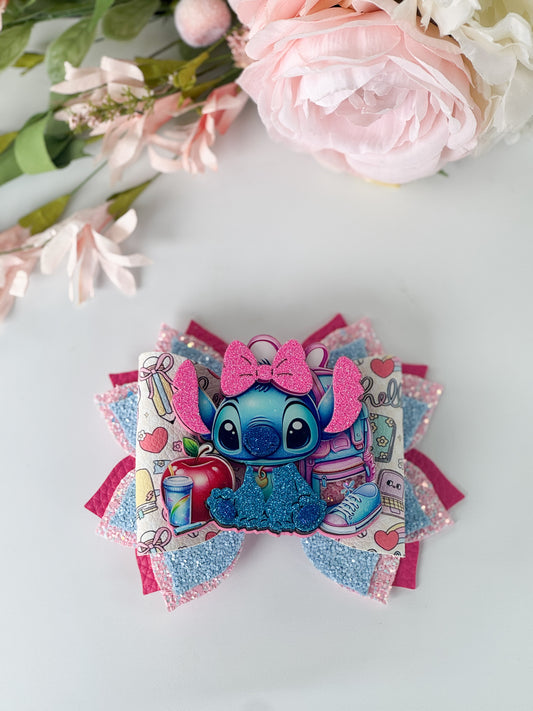 Stitch back to school bow