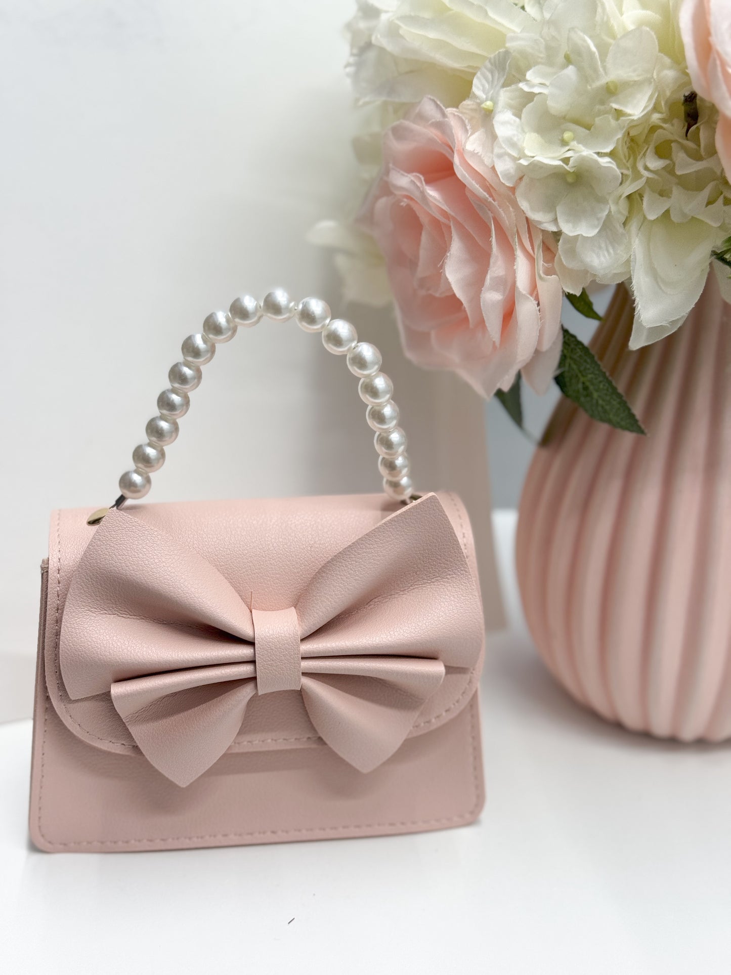 Pink Pearl Bow Purse