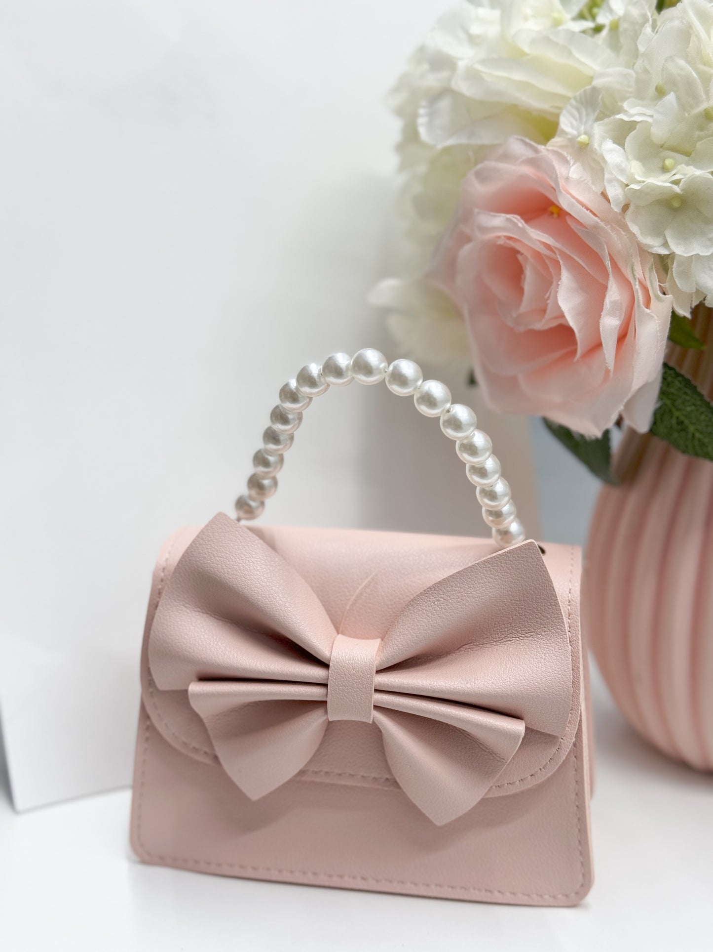 Pink Pearl Bow Purse