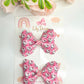 Hello cat bow set ,  character bow, hair bows, Girl hair accessories, handmade, lazos