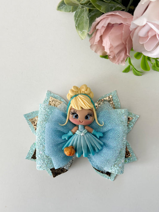 Cinderella bow  , Characters bows, Hair bow, Hair accessories, birthday gift, princess bow, Cinderella birthday , birthday gift for girl