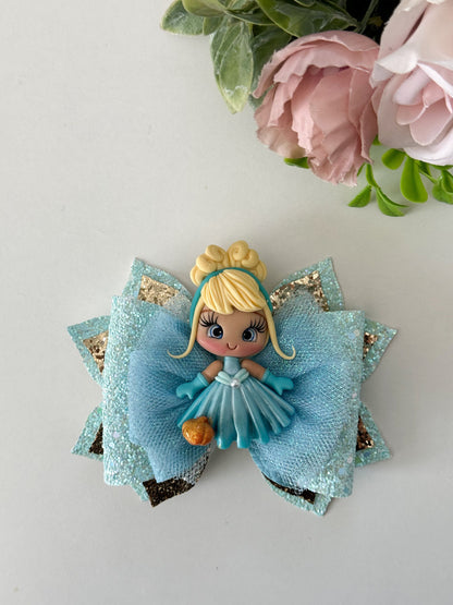 Cinderella bow  , Characters bows, Hair bow, Hair accessories, birthday gift, princess bow, Cinderella birthday , birthday gift for girl