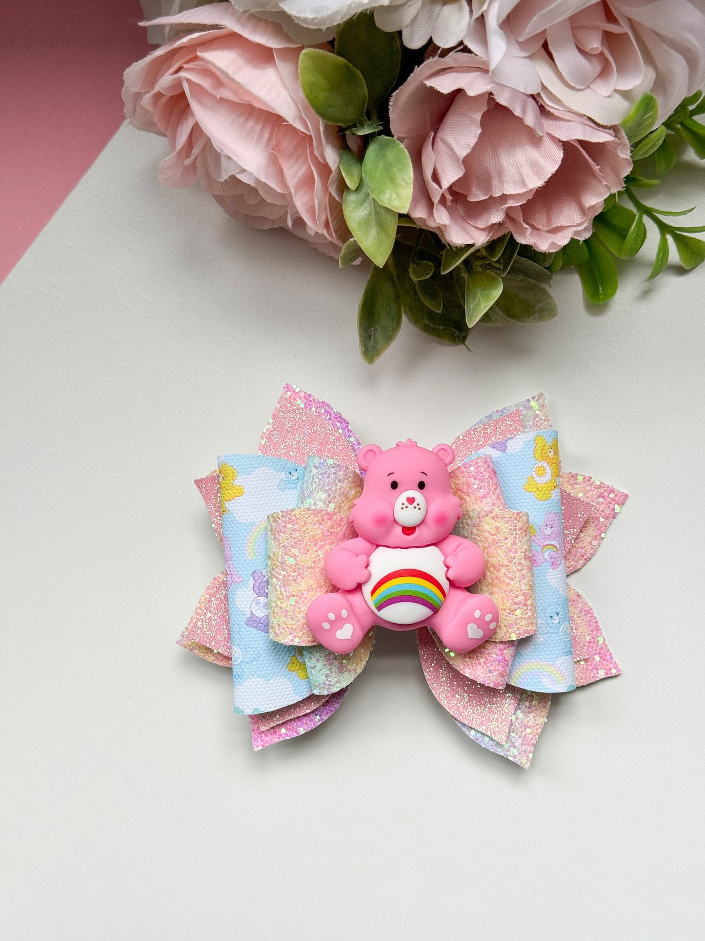 Care Bears bow , bows, handmade bows, Care Bears accessories, lazos, gifts for girls