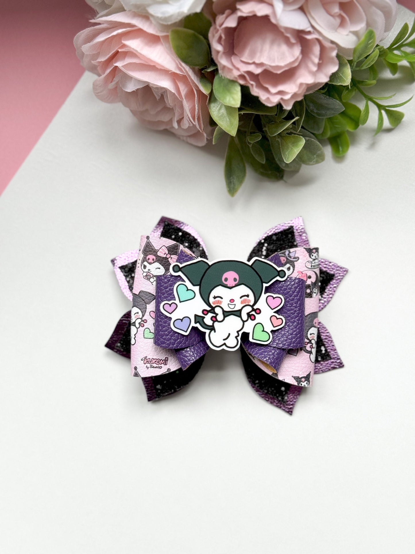 Hello cat friend bow  , Characters bows, bows, Hair bow, kuromi , hk friends bows,lazos, girls gift